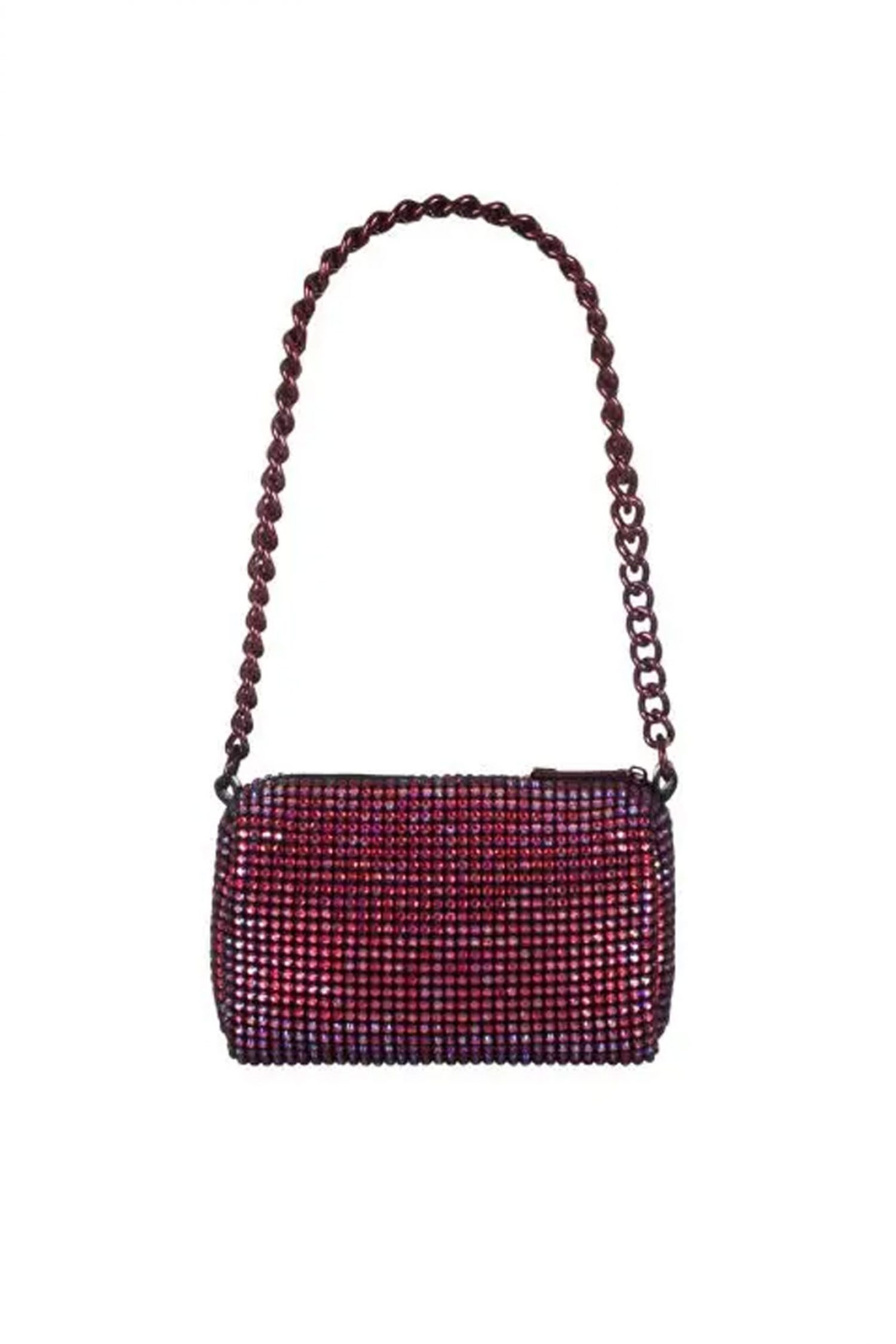 KURT GEIGER ΤΣΑΝΤΑKI ΩΜΟΥ PARTY POUCHETTE AΛΥΣΙΔΑ ΜΕΤΑΛΛΙΚΑ ΣΤΡΑΣ LOGO ΠΟΛΥΧΡΩΜΟ