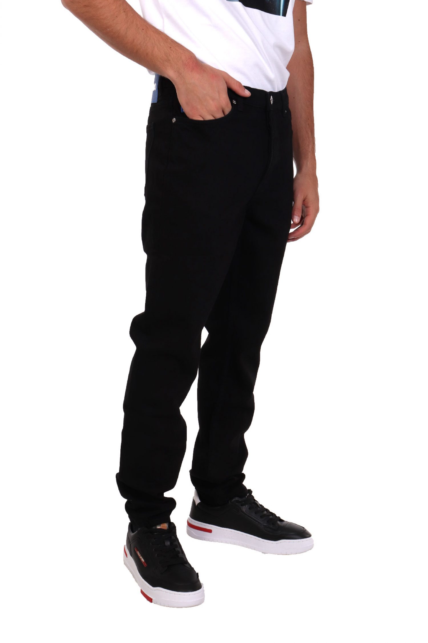 HUGO BLUE ΠΑΝΤΕΛΟΝΙ JEANS BRODY TAPERED ΜΑΥΡΟ