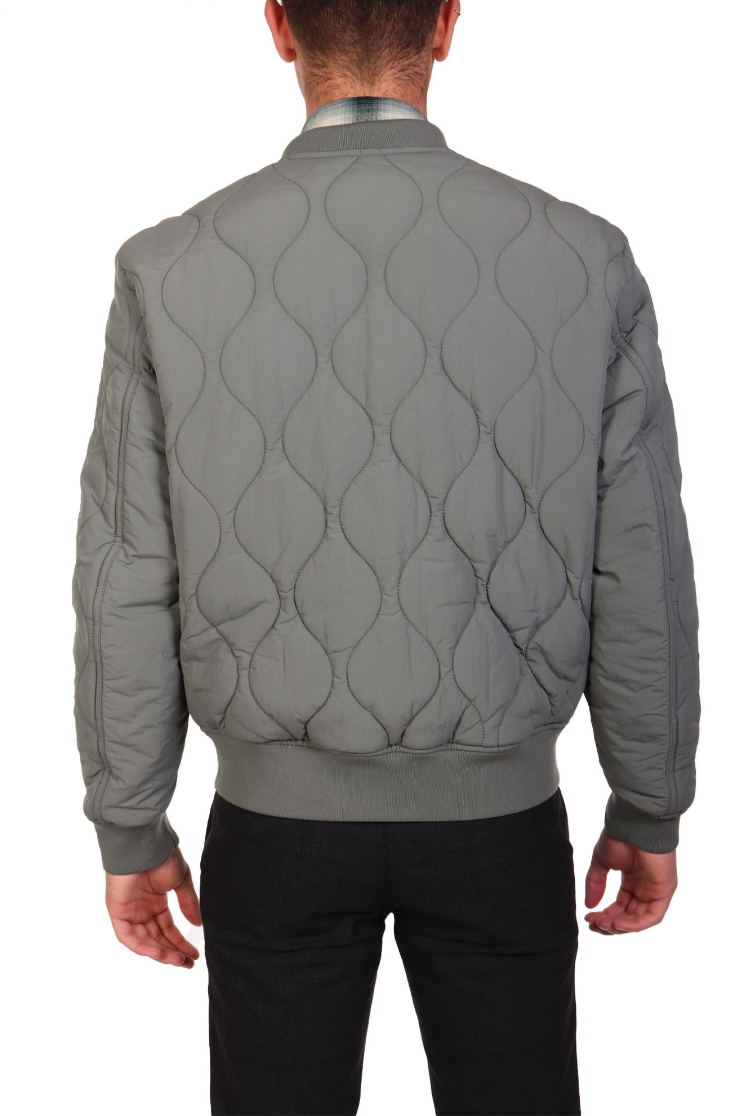 BOSS CAUAL ΜΠΟΥΦΑΝ ΦΟΥΣΚΩΤΟ BOMBER ΚΑΠΙΤΟΝΕ OSTRONG ΓΚΡΙ-ΧΑΚΙ φωτογραφία