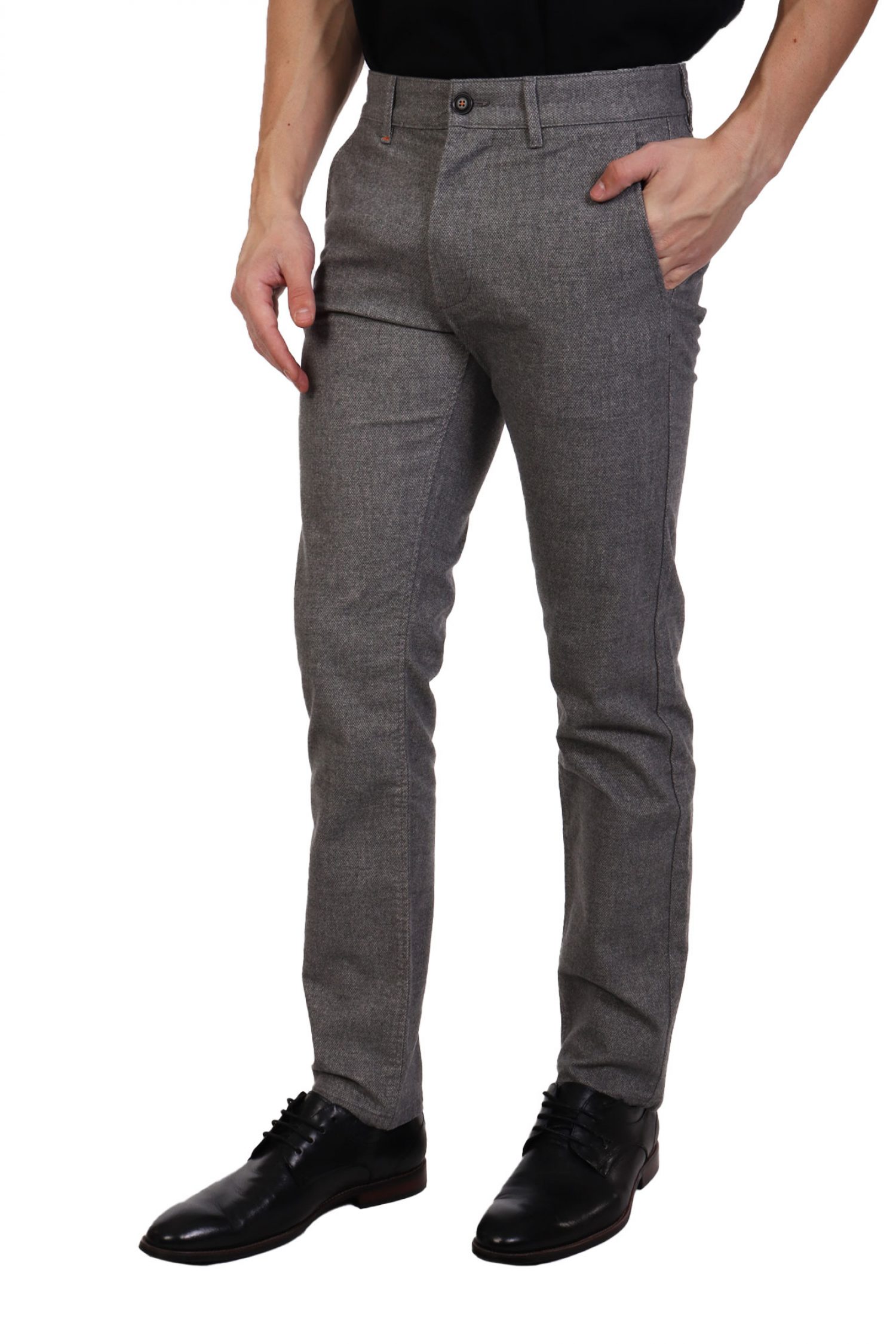 BOSS CASUAL ΠΑΝΤΕΛΟΝΙ CHINO SLIM FIT CHINO SLIM ΓΚΡΙ