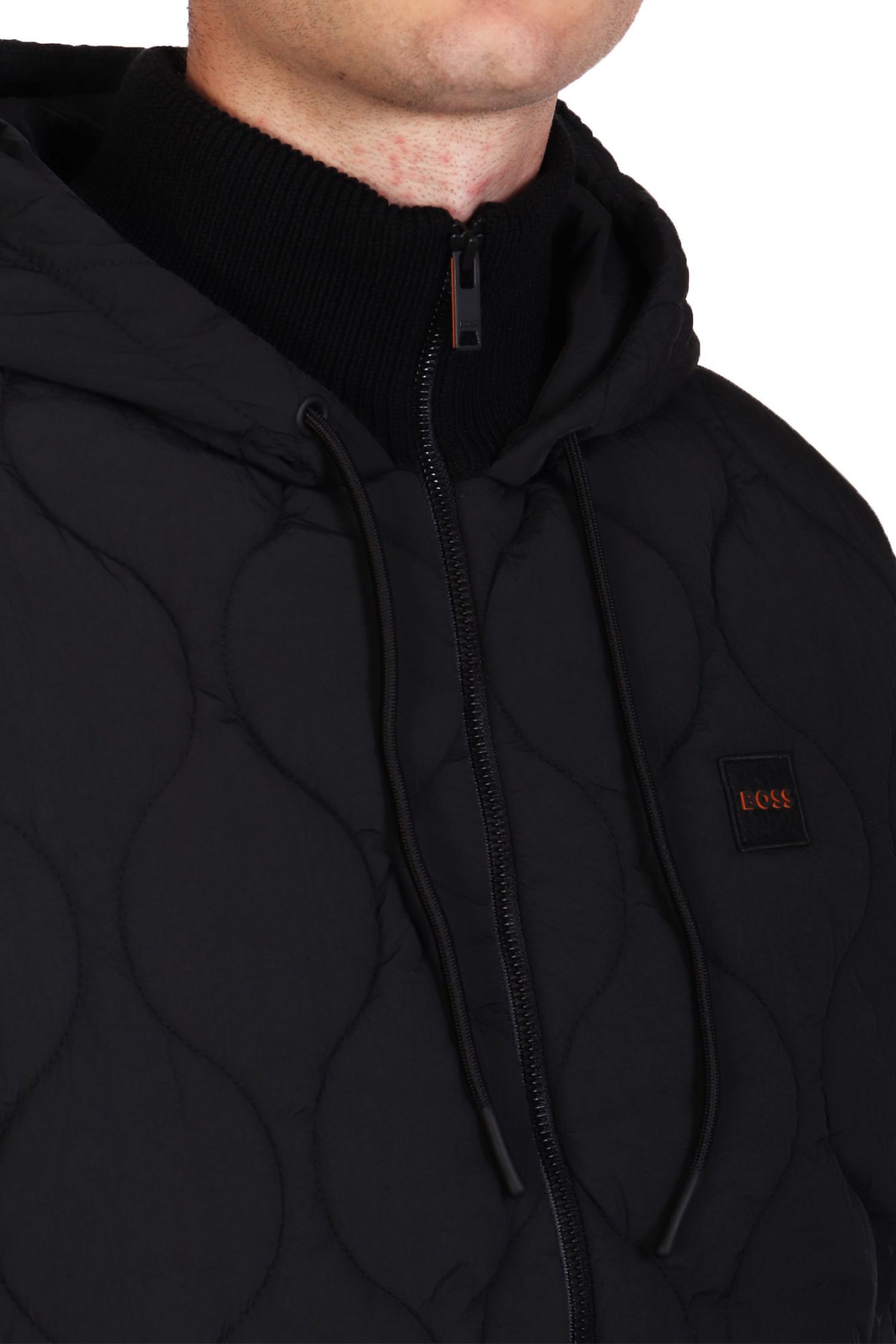 BOSS CASUAL ΜΠΟΥΦΑΝΟΖΑΚΕΤΑ HOODIE KEMINI ΜΑΥΡΟ