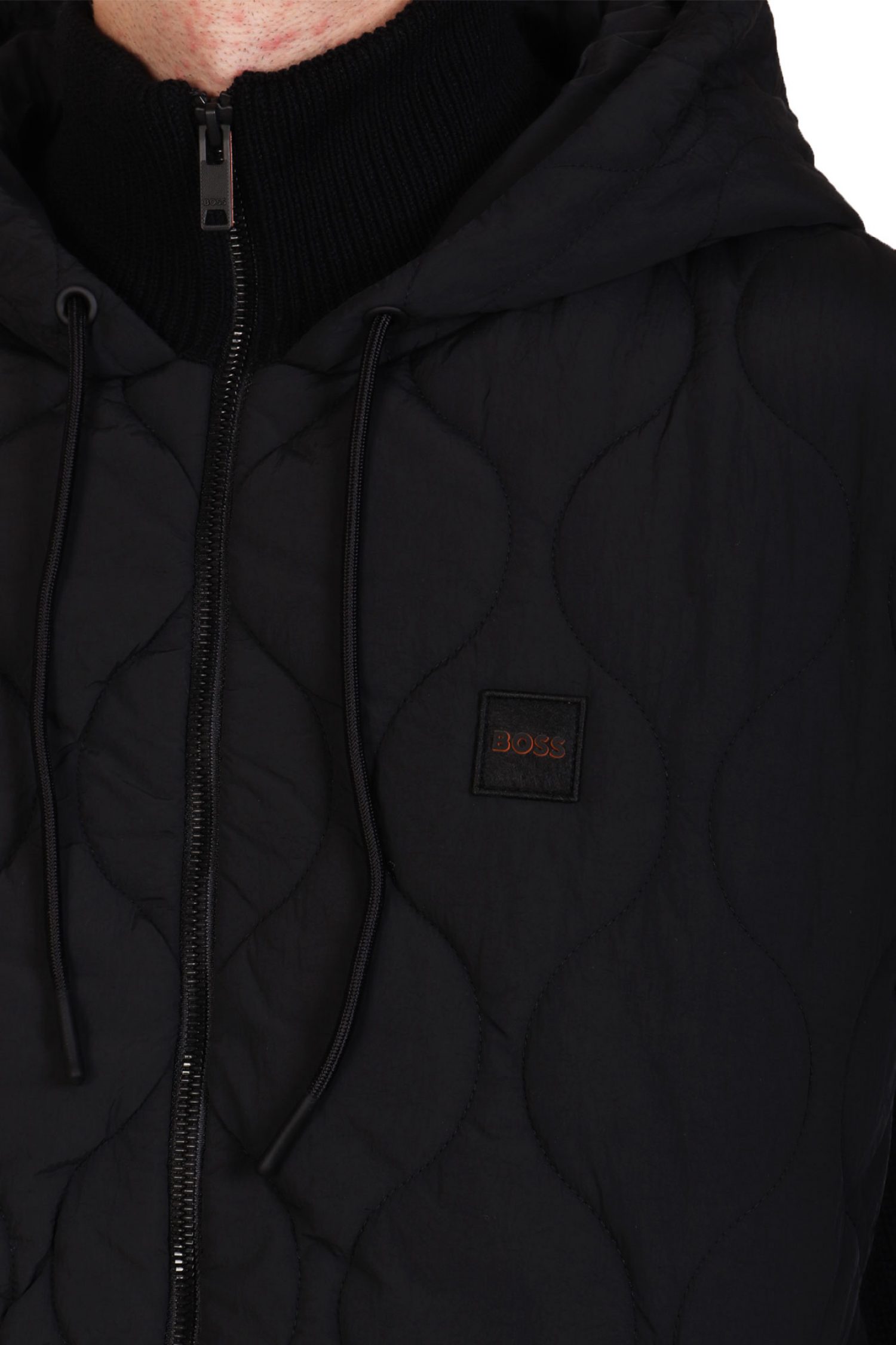 BOSS CASUAL ΜΠΟΥΦΑΝΟΖΑΚΕΤΑ HOODIE KEMINI ΜΑΥΡΟ