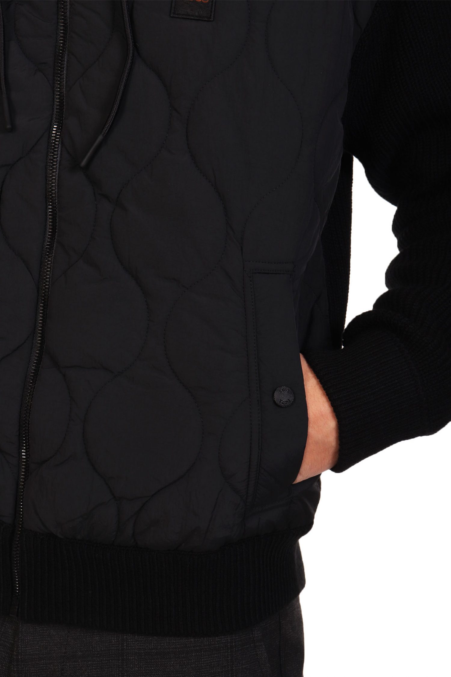 BOSS CASUAL ΜΠΟΥΦΑΝΟΖΑΚΕΤΑ HOODIE KEMINI ΜΑΥΡΟ