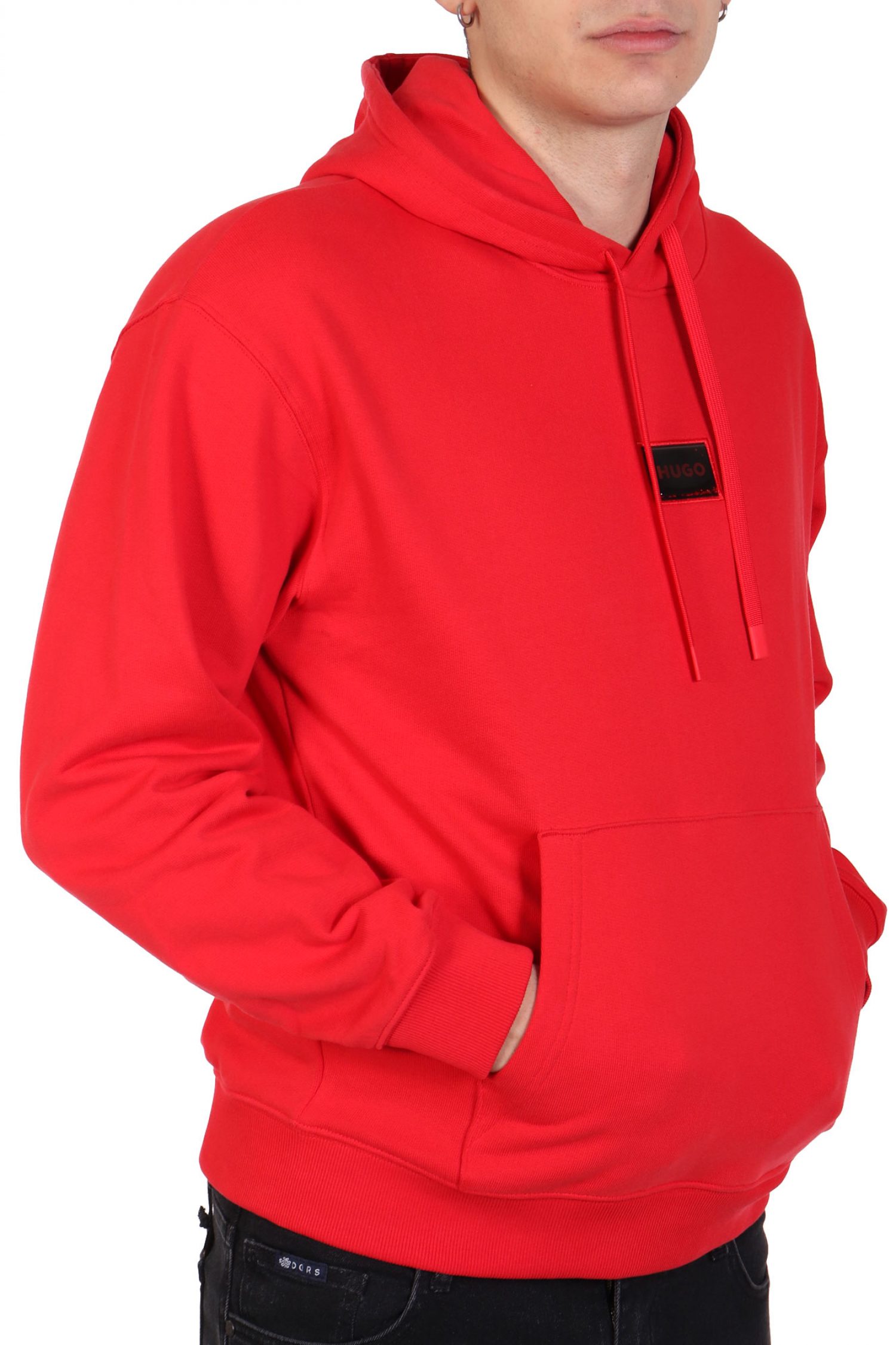 HUGO ΦΟΥΤΕΡ HOODIE DUGOJELLOW LOGO ΚΟΚΚΙΝΟ