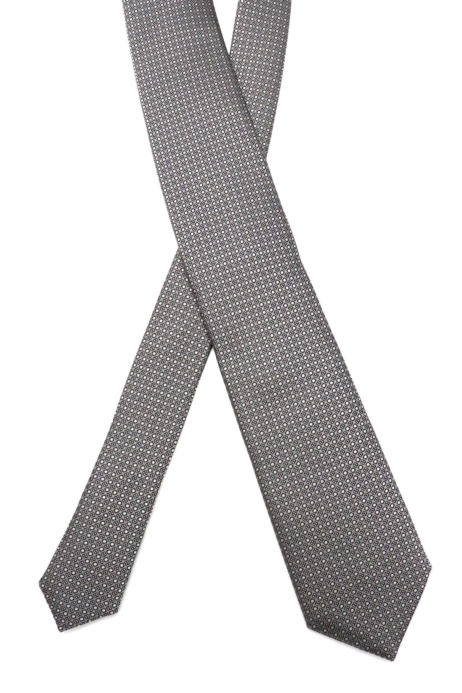 BOSS ΓΡΑΒΑΤΑ H-TIE 7.5CM ΜΙΚΡΟΣΧΕΔΙΟ ΓΚΡΙ φωτογραφία