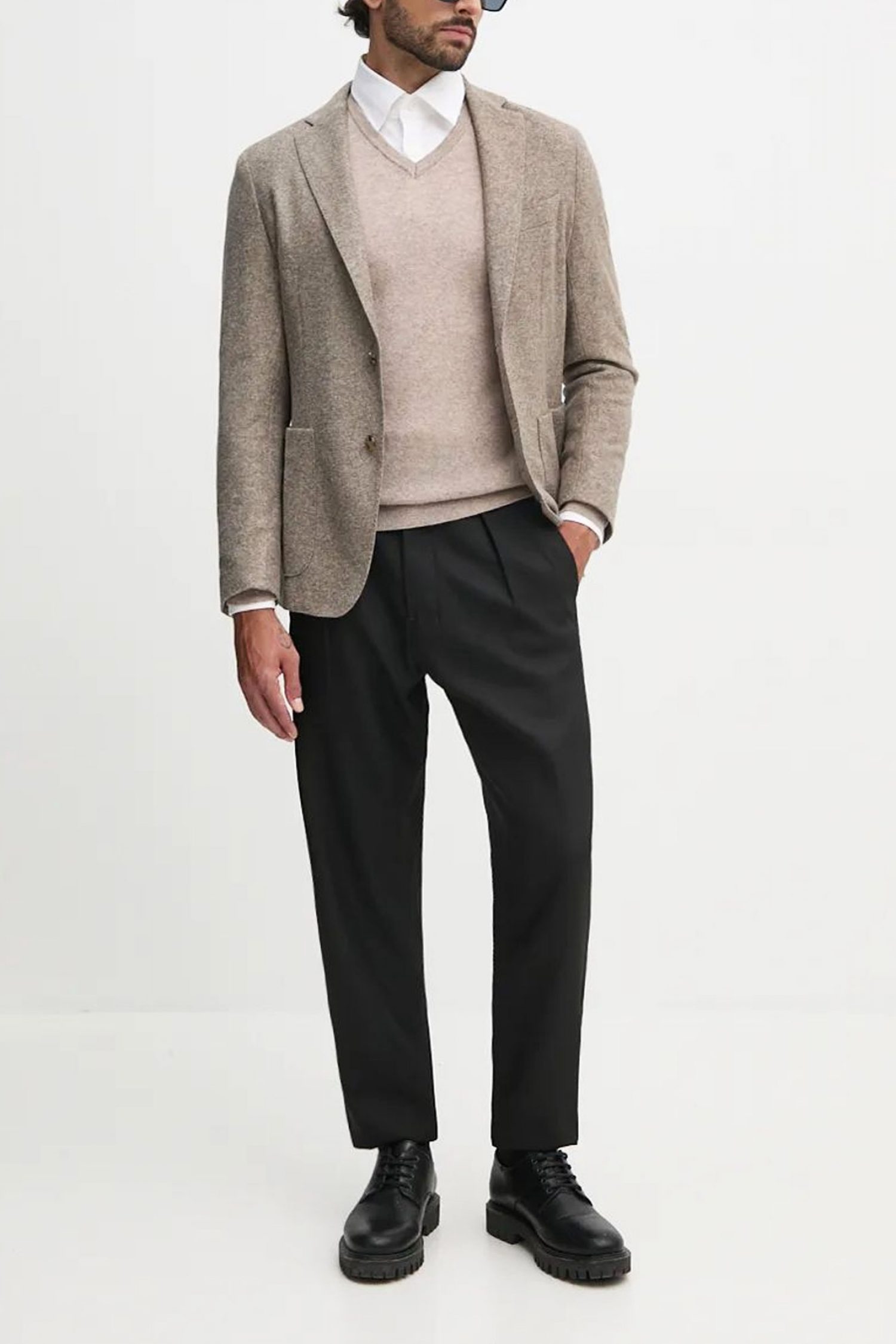 BOSS ΠΟΥΚΑΜΙΣΟ ΜΙΚΡΟΣΧΕΔΙΟ SLIM FIT EASY IRON ΔΙΑΜΑΝΤΕ H-HANK-KENT-C1-214 ΛΕΥΚΟ