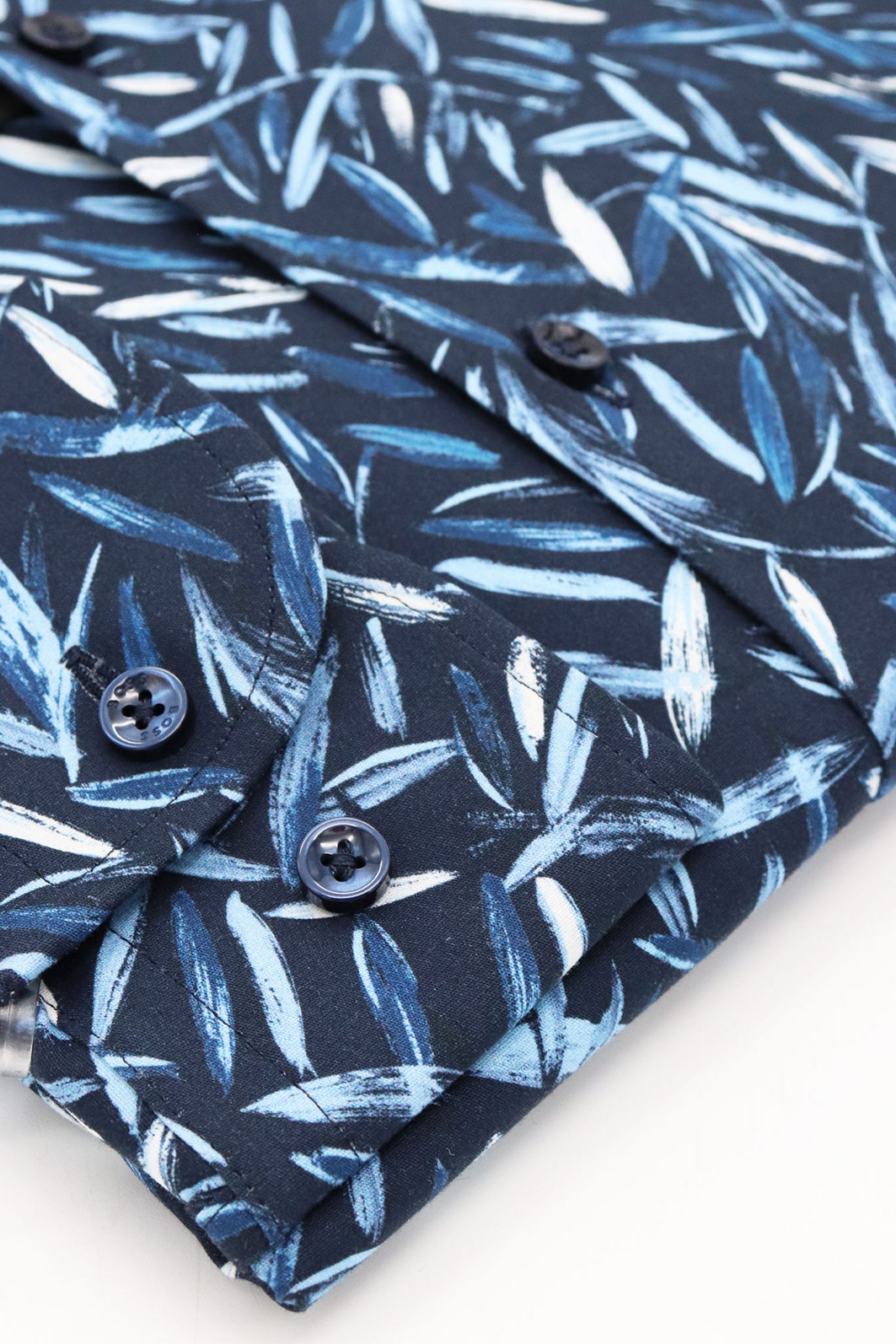 BOSS ΠΟΥΚΑΜΙΣΟ FLORAL SLIM FIT STRETCH H-HANK-KENT-C1-214 ΜΠΛΕ φωτογραφία