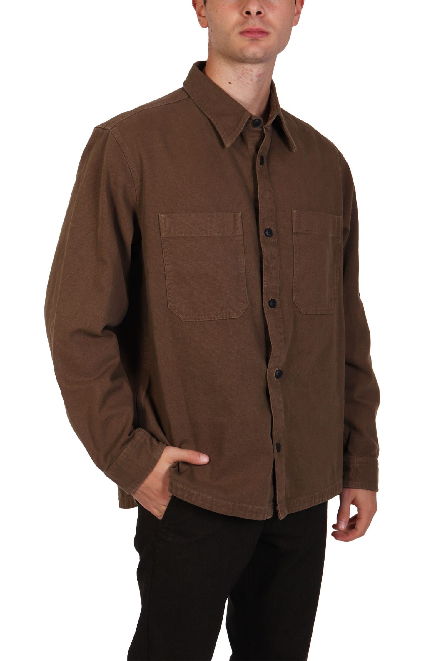 BOSS CASUAL ΠΟΥΚΑΜΙΣΟ LEZATO M MΠΕΖ-XAKI