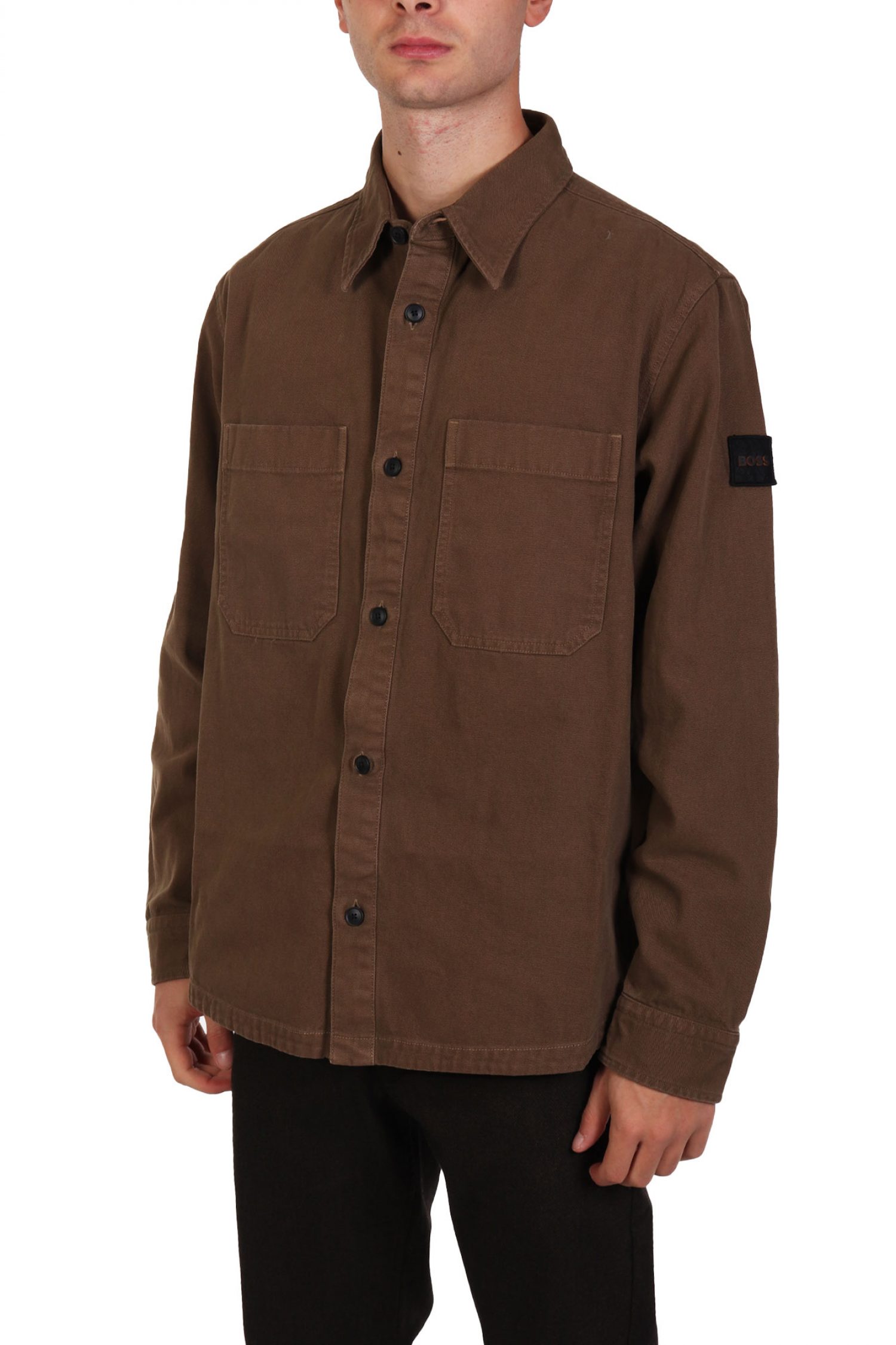 BOSS CASUAL ΠΟΥΚΑΜΙΣΟ LEZATO M MΠΕΖ-XAKI