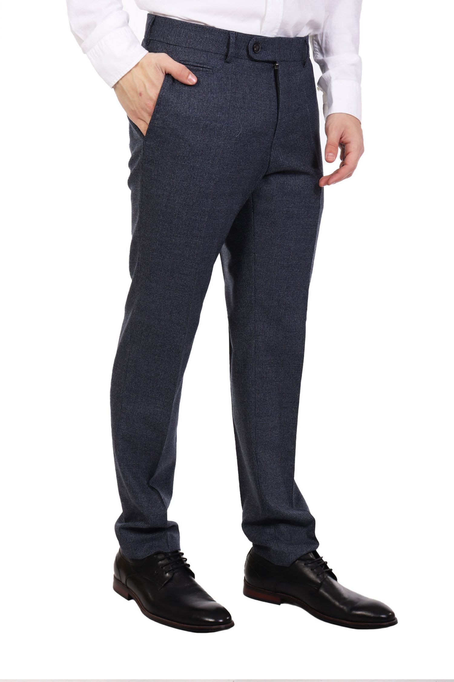 BOSS ΠΑΝΤΕΛΟΝΙ CHINO ΜΙΚΡΟΣΧΕΔΙΟ SLIM FIT Η-GENIUS-DTL-243 ΜΠΛΕ φωτογραφία