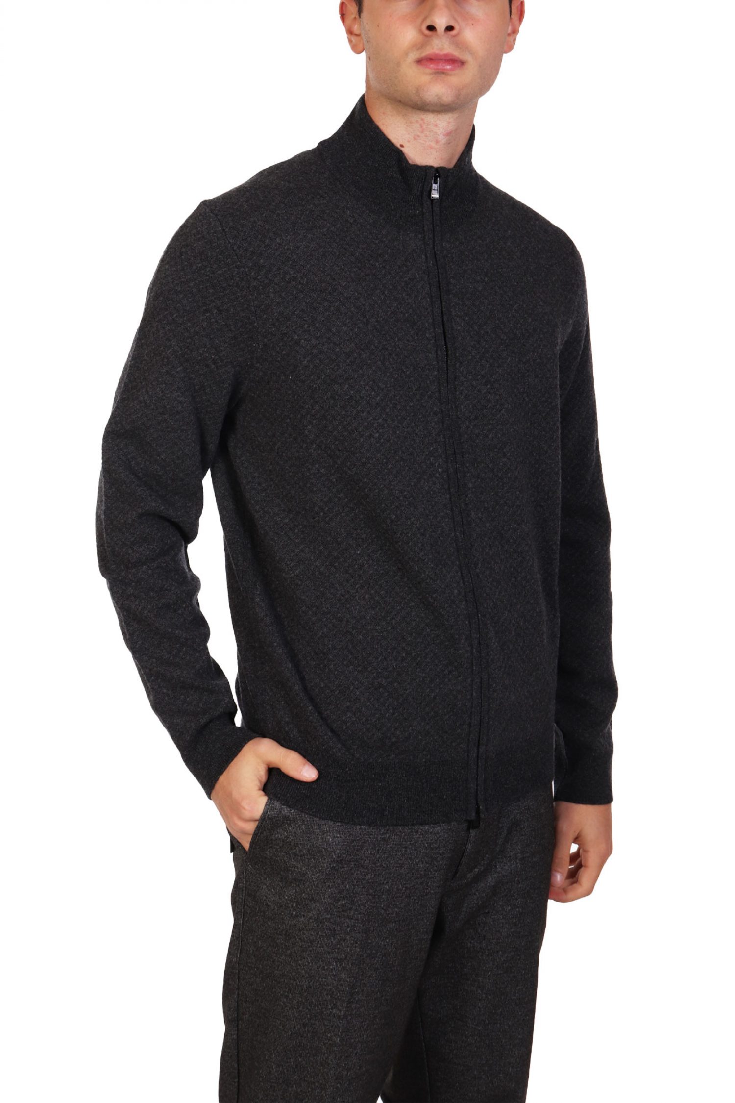 BOSS ΠΛΕΚΤΟ FULLZIP H-ELTORNO ΑΝΘΡΑΚΙ