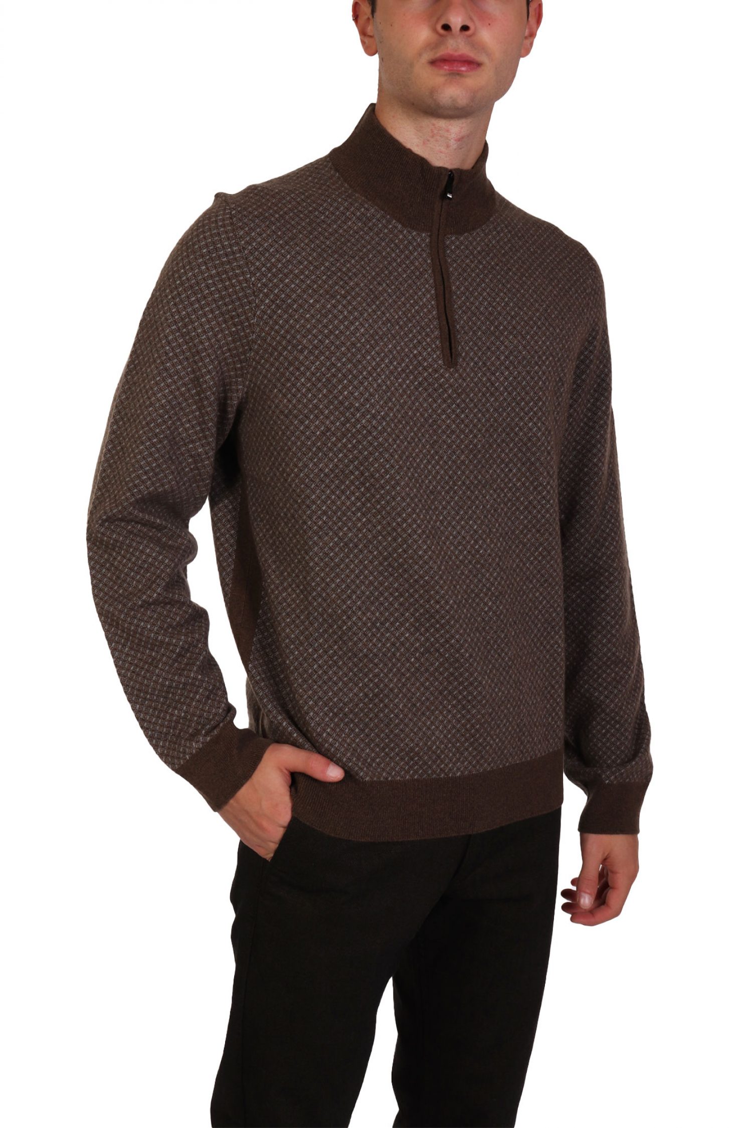 BOSS ΠΛΕΚΤΟ HALFZIP H-ELTORINO ΛΑΔΙ