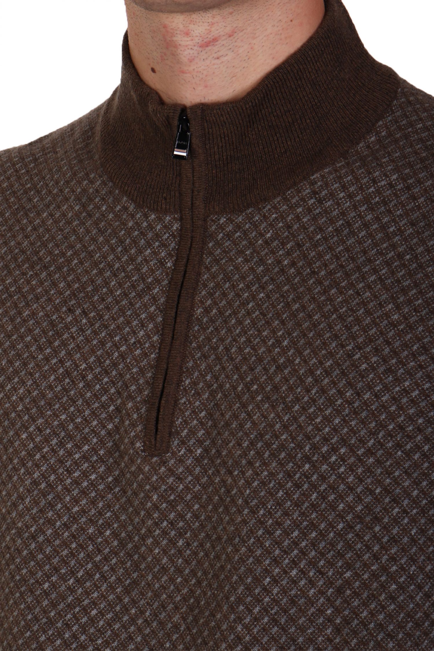 BOSS ΠΛΕΚΤΟ HALFZIP H-ELTORINO ΛΑΔΙ