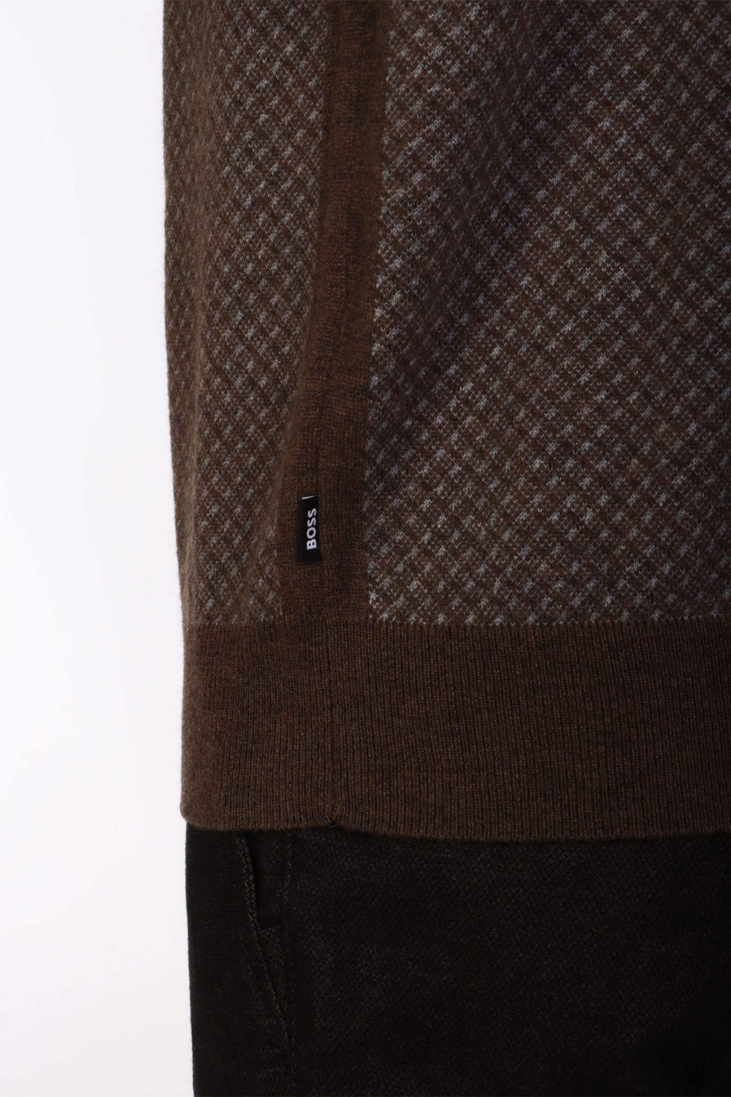 BOSS ΠΛΕΚΤΟ HALFZIP H-ELTORINO ΛΑΔΙ