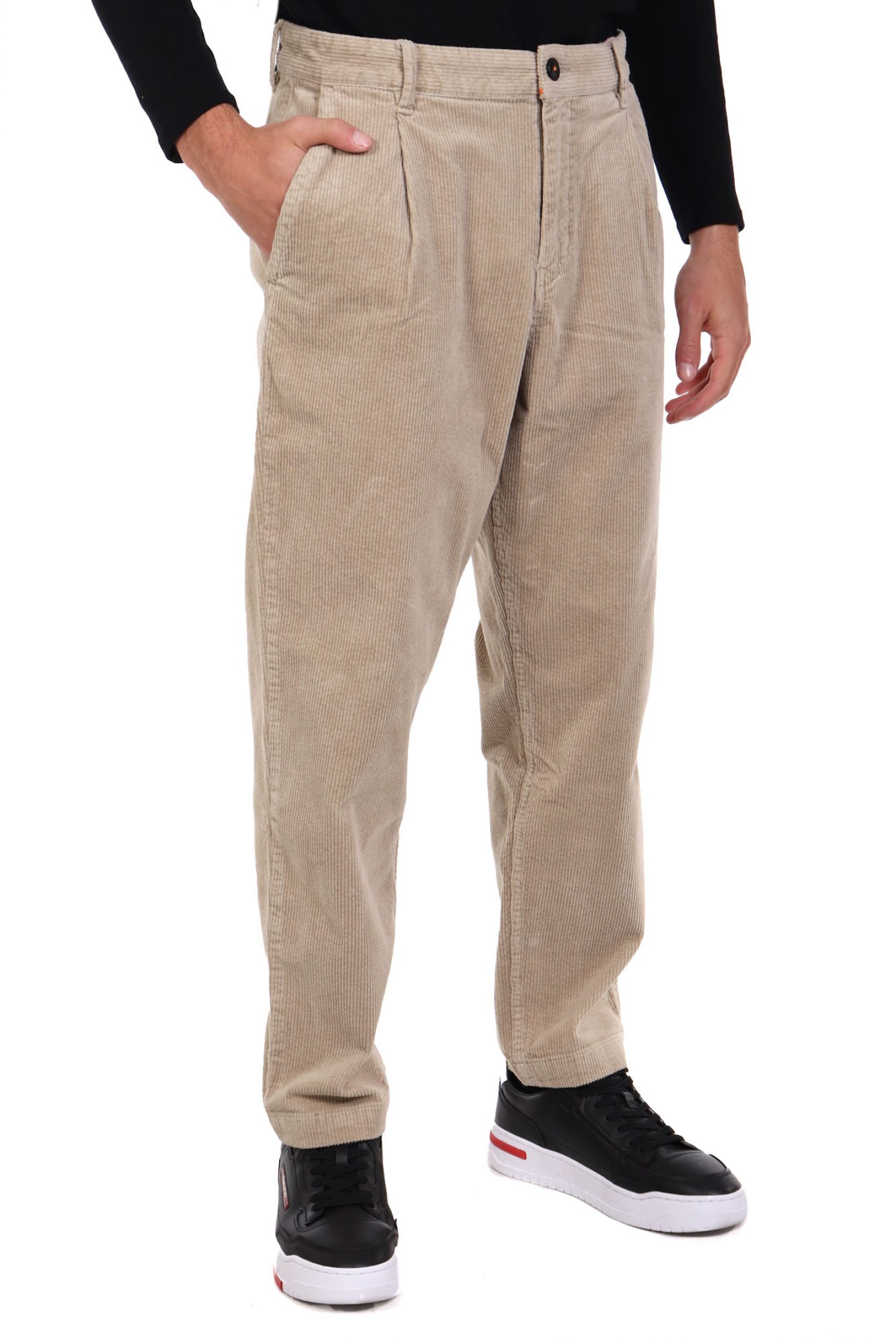 BOSS CASUAL ΠΑΝΤΕΛΟΝΙ ΚΟΤΛΕ RELAXED FIT CHINO-SHYNE ΜΠΕΖ