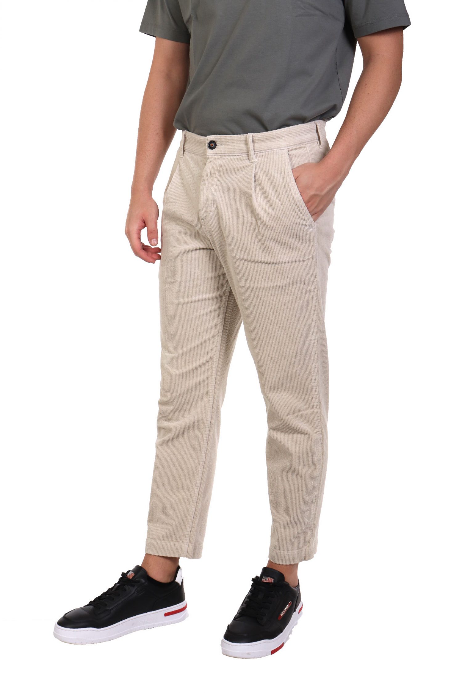 BOSS CASUAL ΠΑΝΤΕΛΟΝΙ ΚΟΤΛΕ RELAXED FIT CHINO-SHYNE ΕΚΡΟΥ