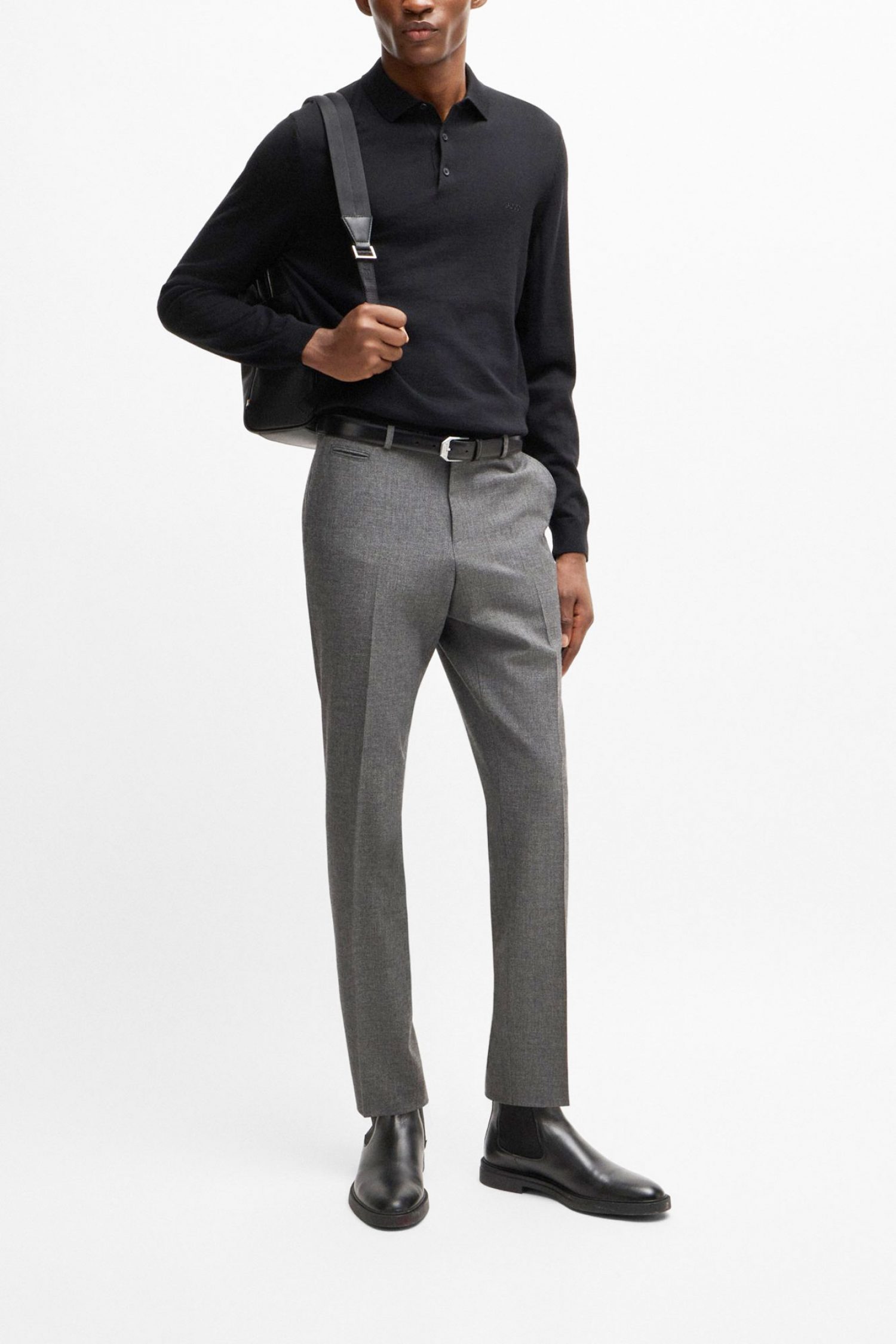 BOSS ΠΑΝΤΕΛΟΝΙ CHINO SLIM FIT H-GENIUS-DTL-243 ΓΚΡΙ φωτογραφία