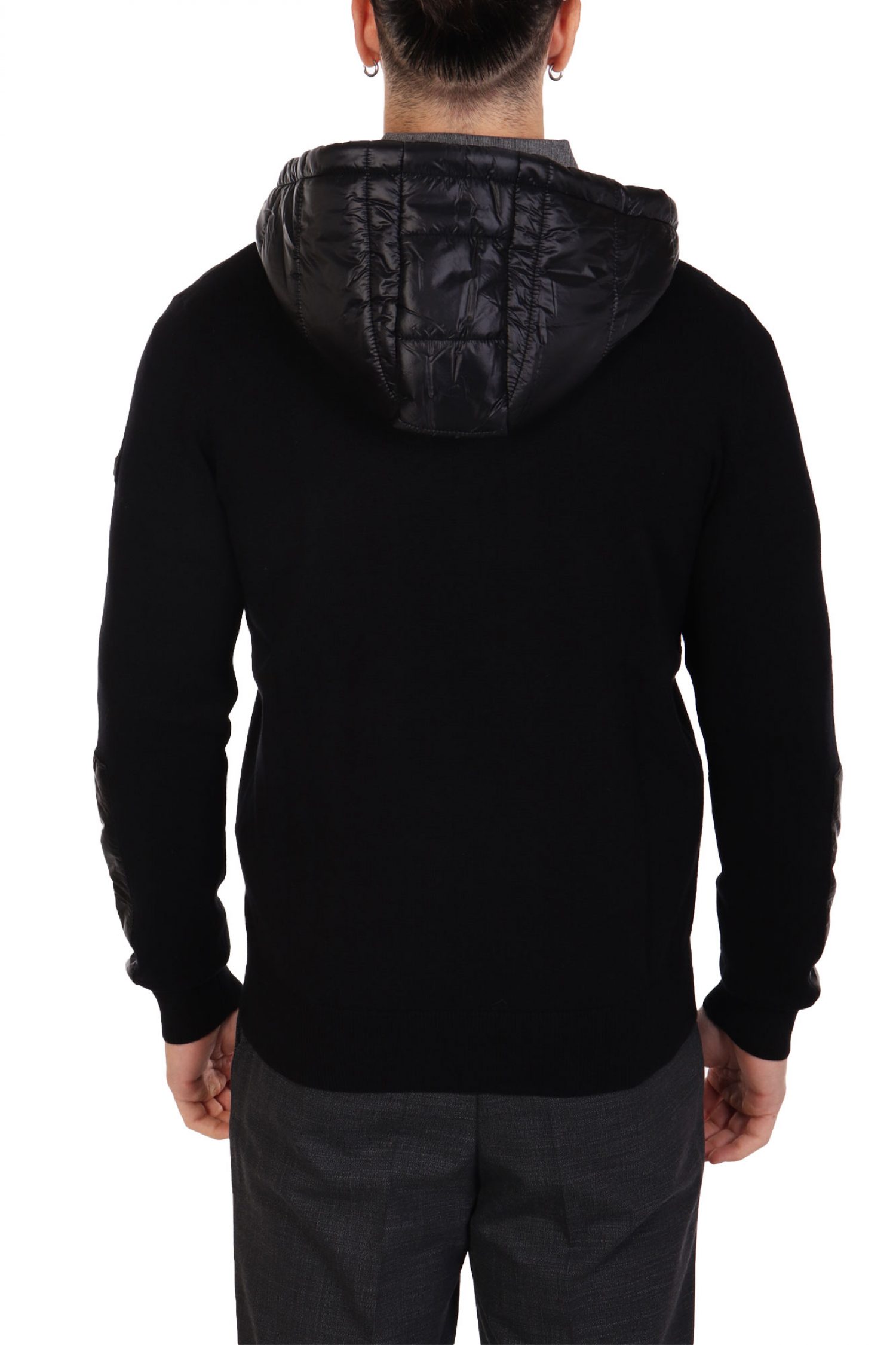 KARL LAGERFELD ΠΛΕΚΤΟ ZIPHOOD LOGO POCKET ΜΑΥΡΟ φωτογραφία