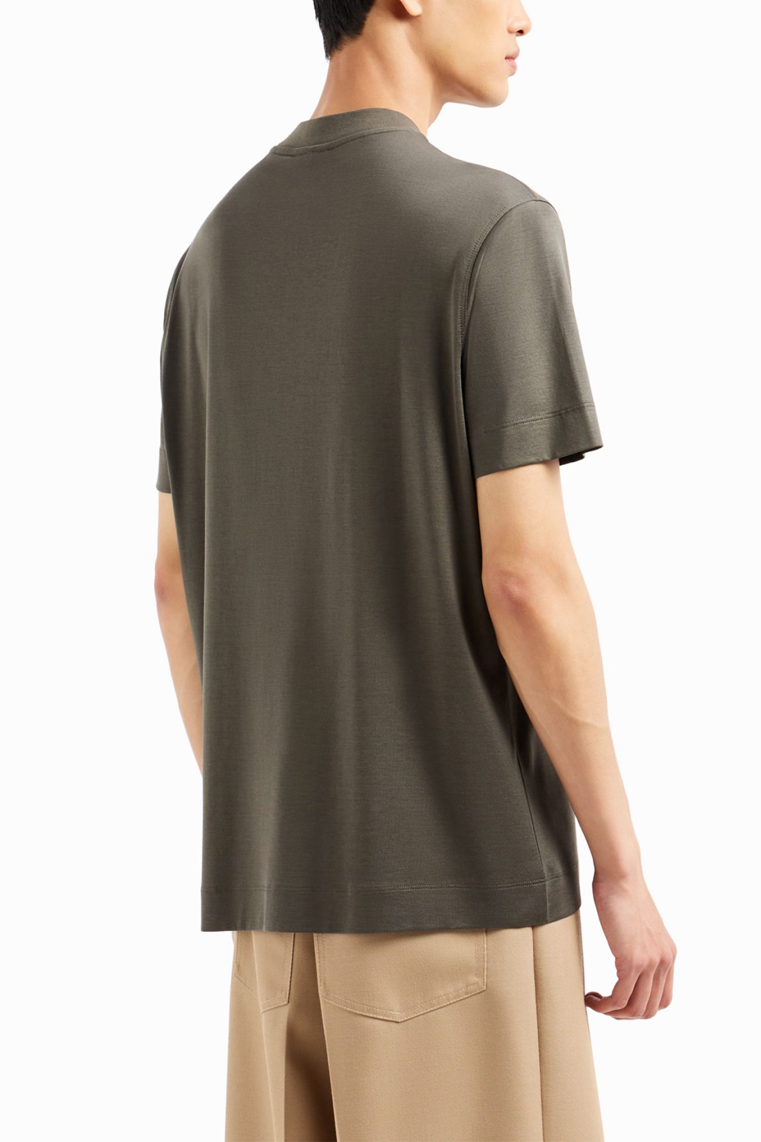 EMPORIO ARMANI T-SHIRT CREW NECK LOGO ΧΑΚΙ φωτογραφία