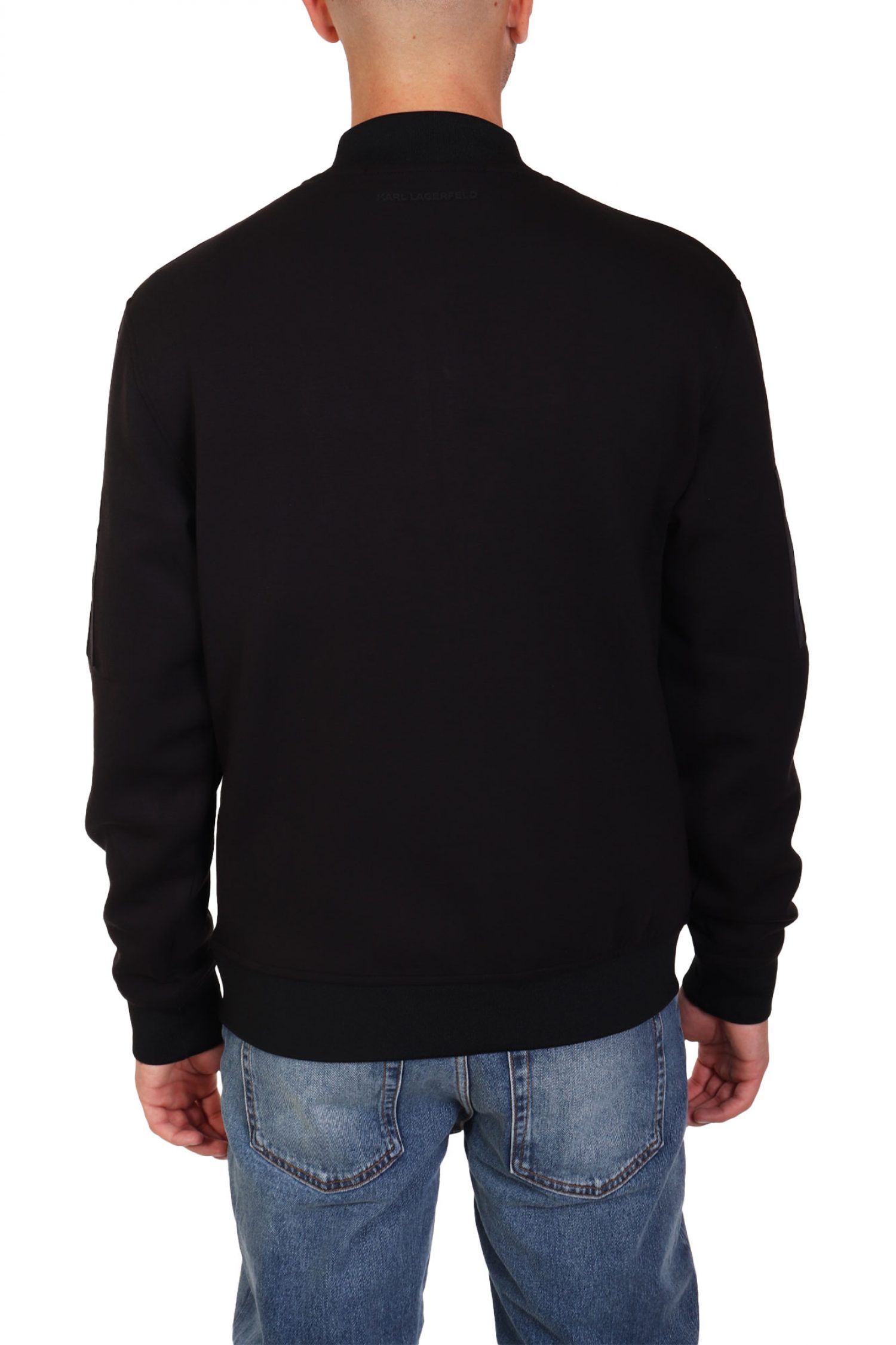 KARL LAGERFELD ΦΟΥΤΕΡ FULLZIP LOGO ΜΑΥΡΟ