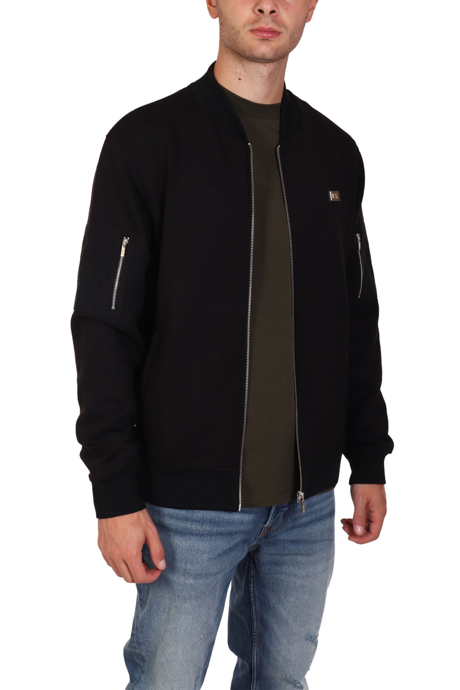 KARL LAGERFELD ΦΟΥΤΕΡ FULLZIP LOGO ΜΑΥΡΟ