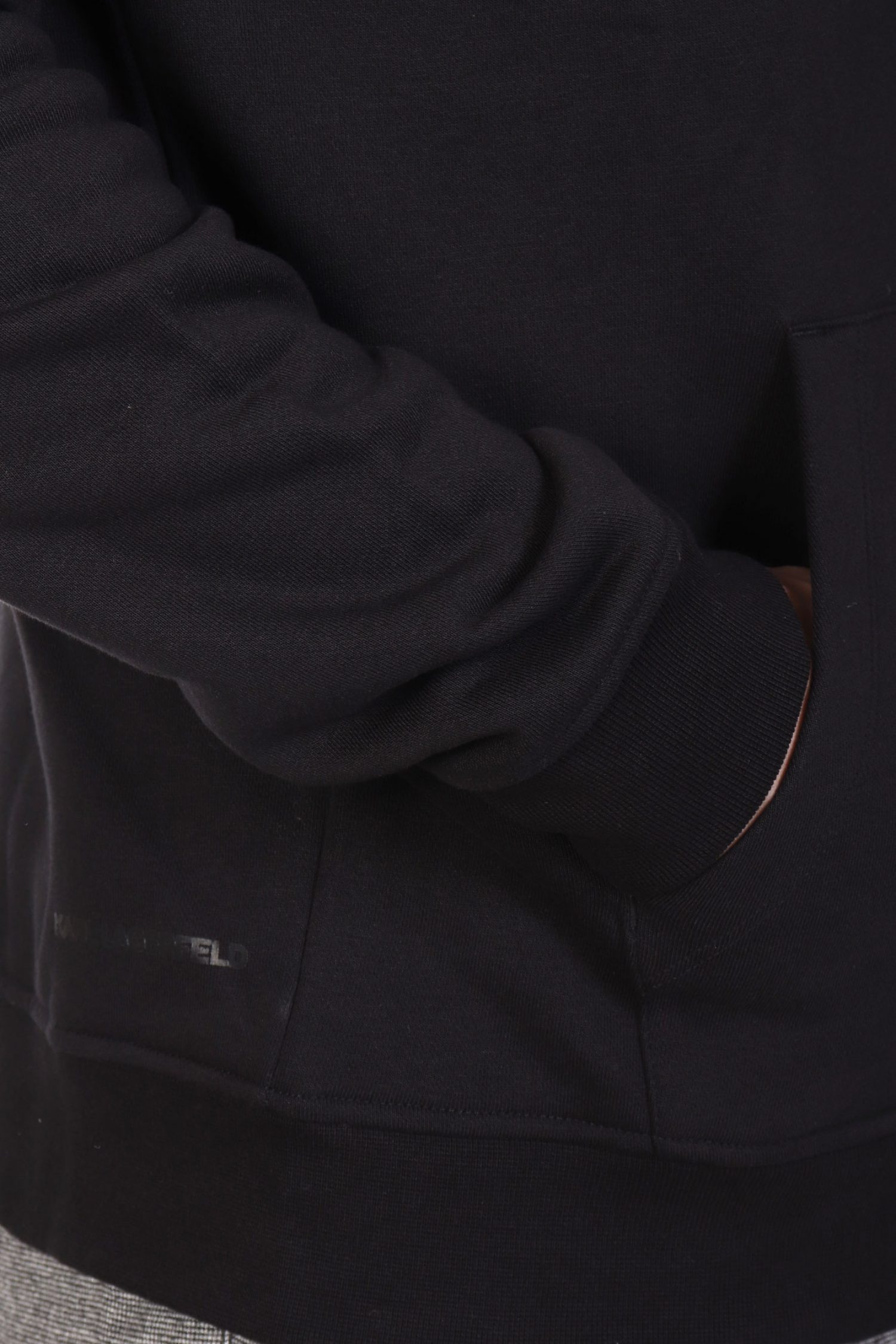 KARL LAGERFELD ΦΟΥΤΕΡ HOODIE GOLD LOGO ΜΑΥΡΟ