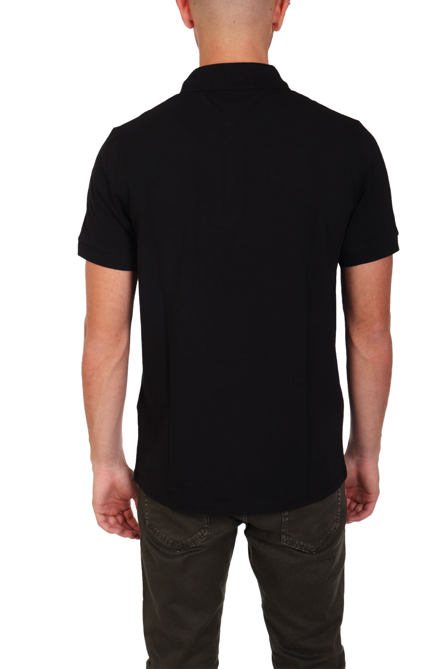 KARL LAGERFELD POLO GOLD LOGO ΜΑΥΡΟ