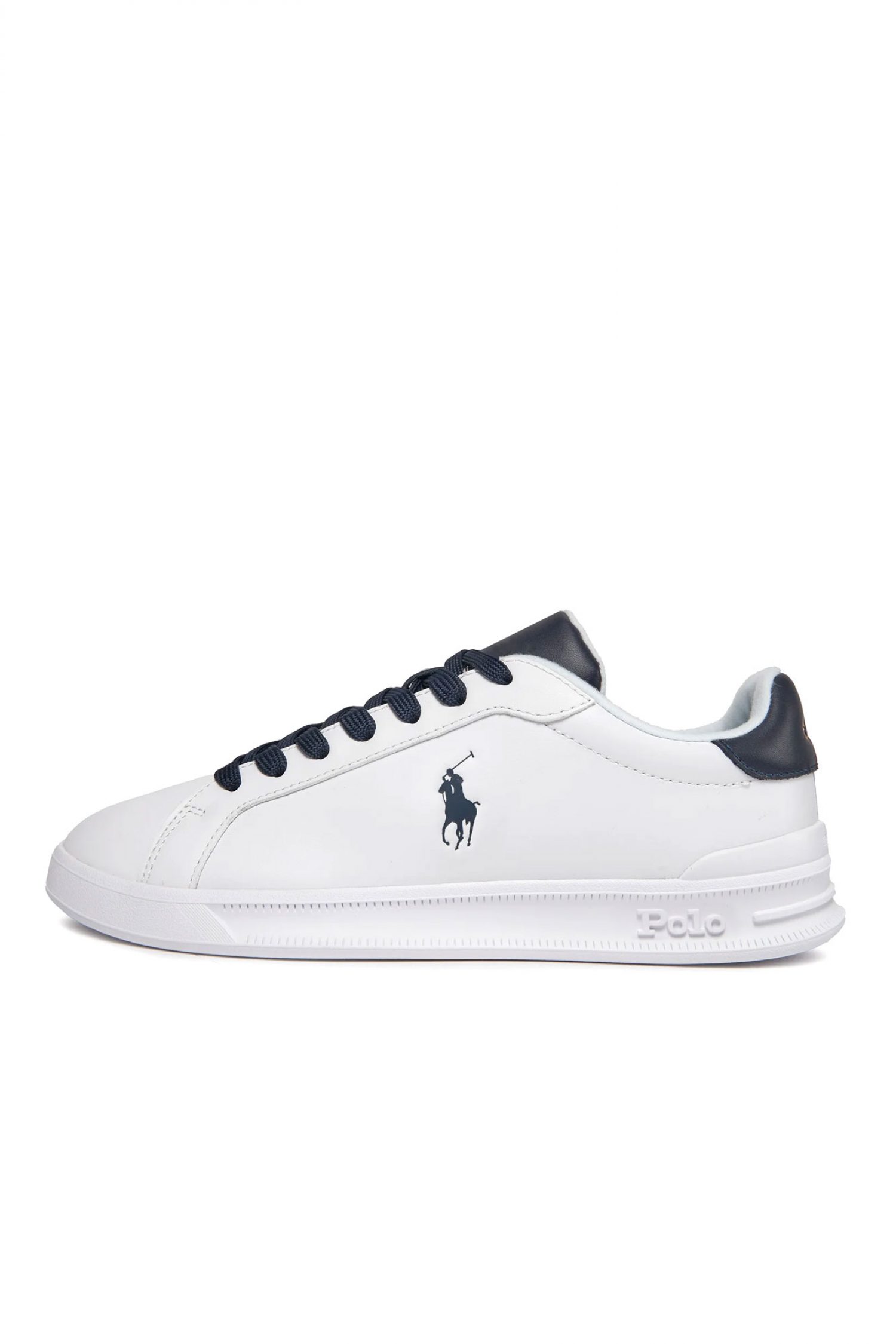 RALPH LAUREN ΠΑΠΟΥΤΣΙΑ SNEAKERS HRT CT II-SK-LTL MΠΛΕ ΛΕΠΤΟΜΕΡΕΙΕΣ LOGO ΛΕΥΚΟ