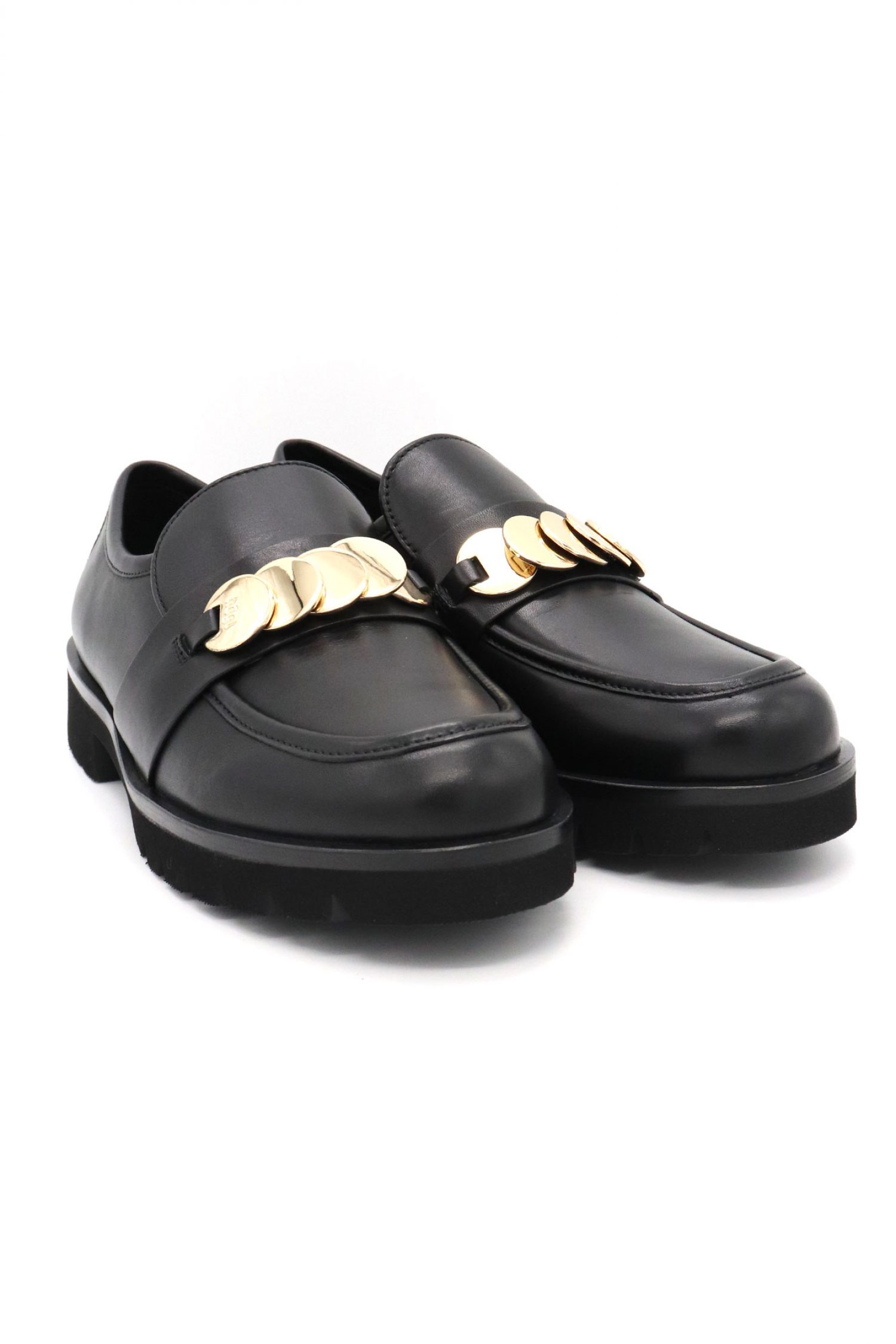 HOGL ΠΑΠΟΥΤΣΙΑ MOKAΣΙΝΙΑ ΧΡΥΣΗ ΑΓΚΡΑΦΑ ΜΑΥΡΟ φωτογραφία