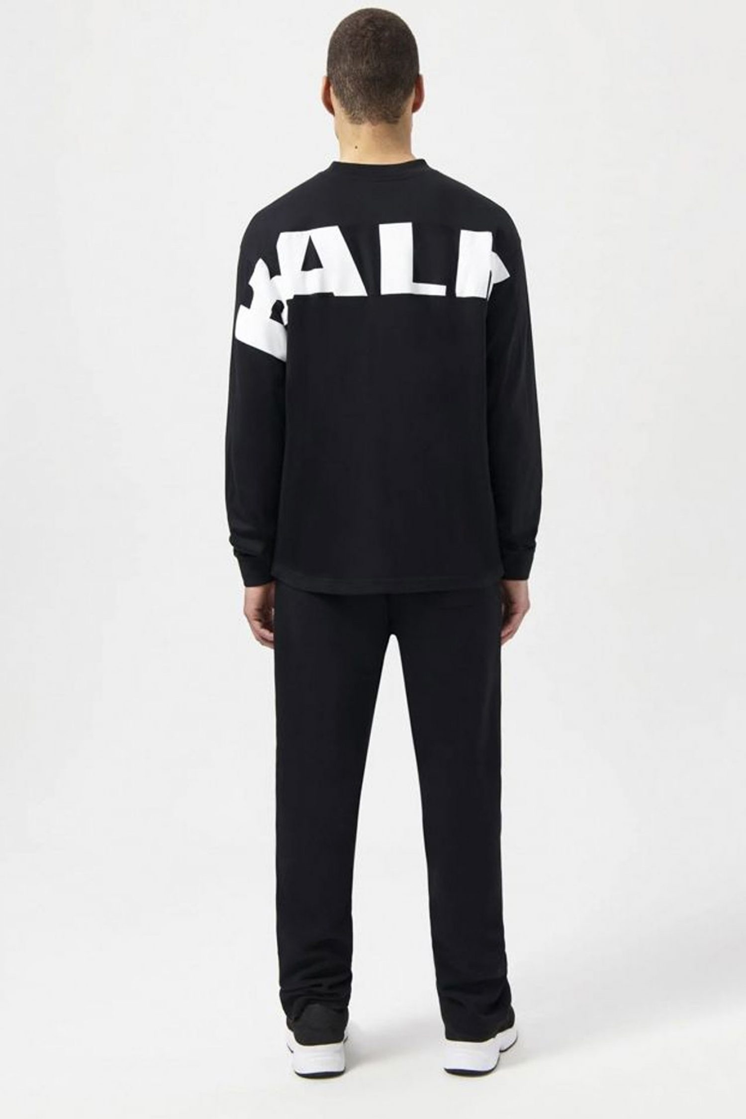 BALR. T-SHIRT GAME DAY BOX FIT LONG SLEEVE LOGO ΜΑΥΡΟ