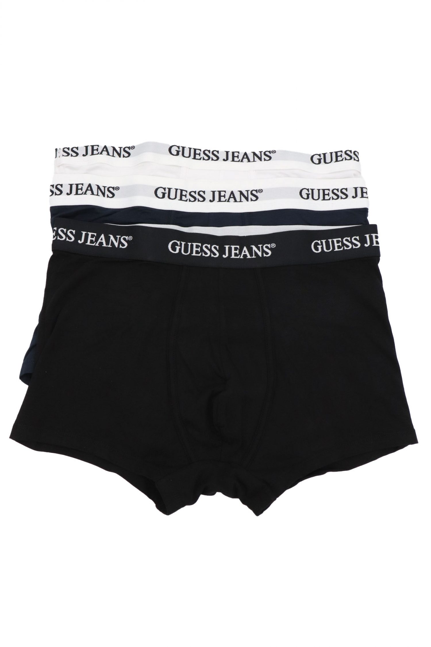 GUESS JEANS ΣΕΤ ΕΣΩΡΟΥΧΑ 3PACK COTTON STRETCH TRUNK ΜΑΥΡΟ-ΛΕΥΚΟ