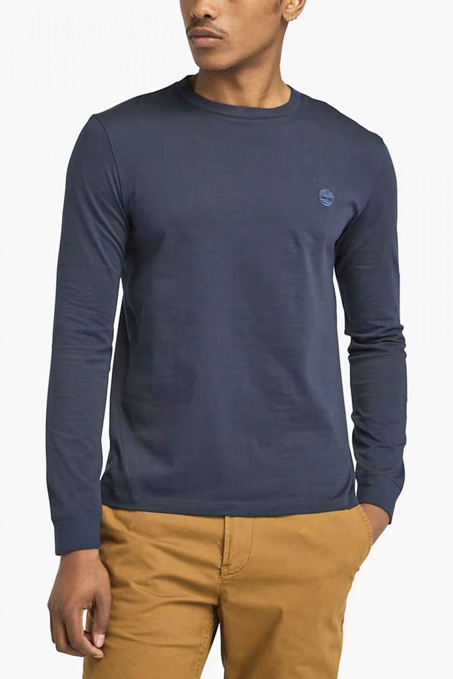 TIMBERLAND T-SHIRT SLIM FIT LOGO ΜΠΛΕ φωτογραφία