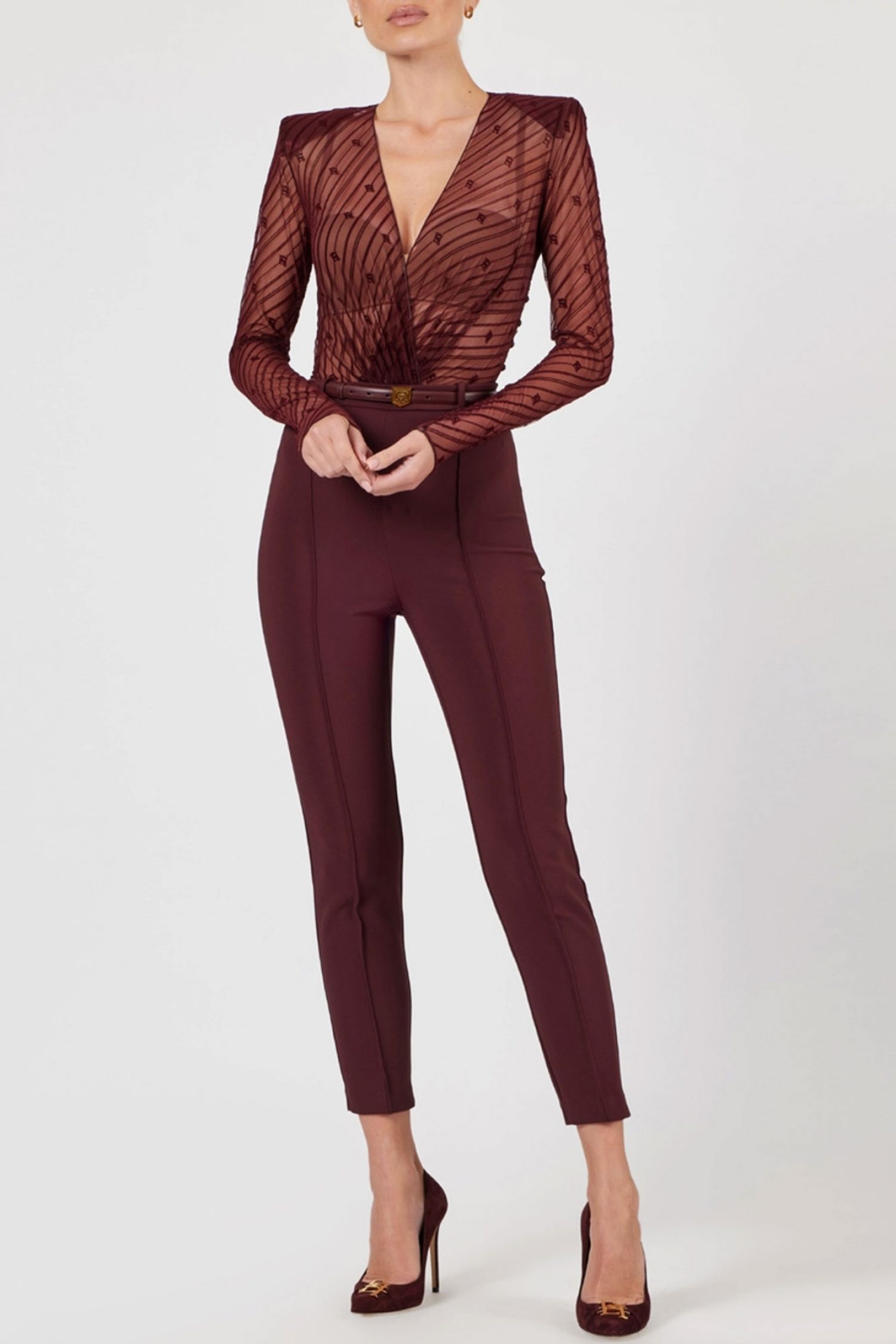 ELISABETTA FRANCHI ELISABETTA FRANCHI ΟΛΟΣΩΜΗ ΦΟΡΜΑ DAILY CTHROUGH ΑΠΟΣΠΩΜΕΝΟ ΤΟΠ ΜΠΟΡΝΤΩ - 5