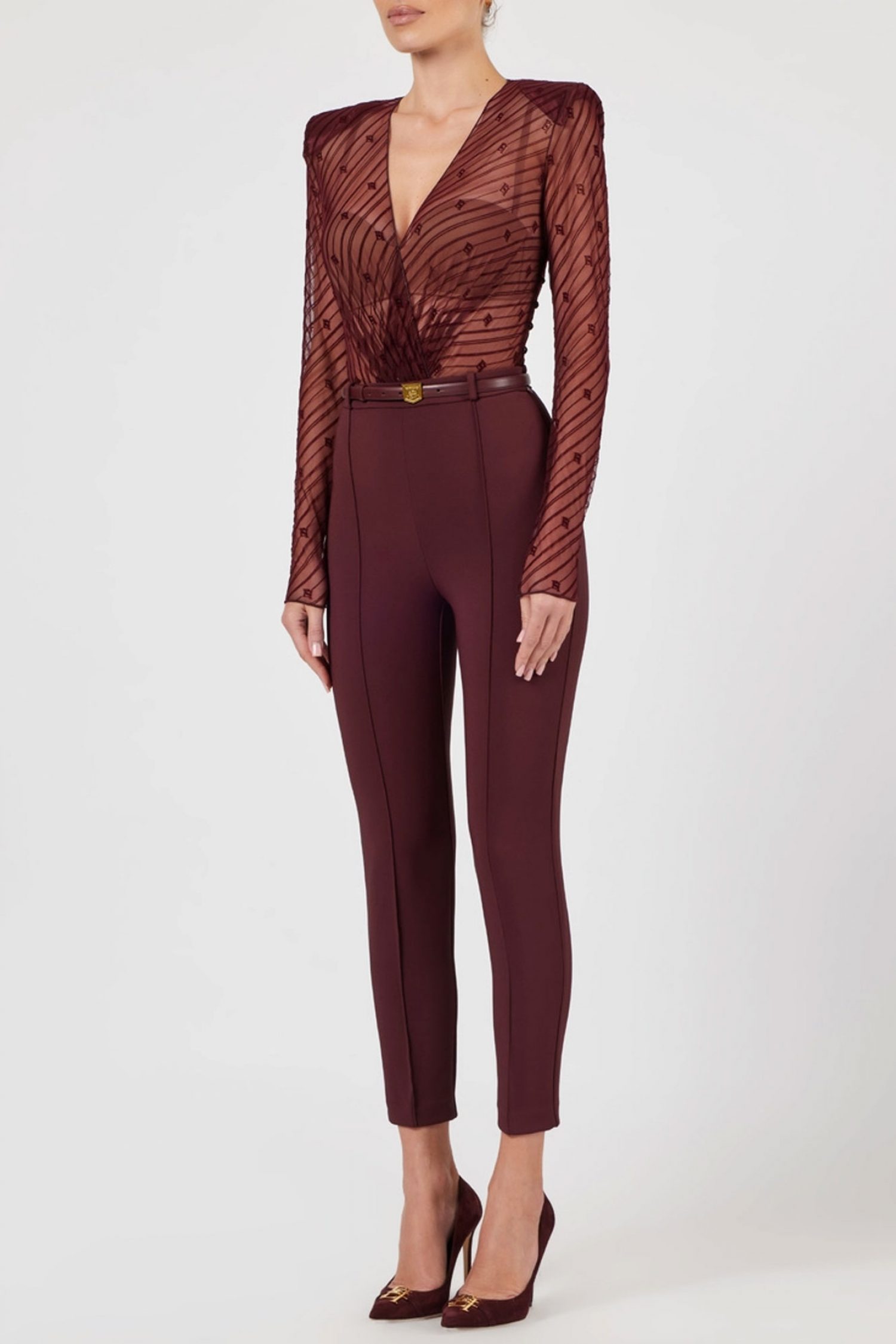 ELISABETTA FRANCHI ELISABETTA FRANCHI ΟΛΟΣΩΜΗ ΦΟΡΜΑ DAILY CTHROUGH ΑΠΟΣΠΩΜΕΝΟ ΤΟΠ ΜΠΟΡΝΤΩ - 4