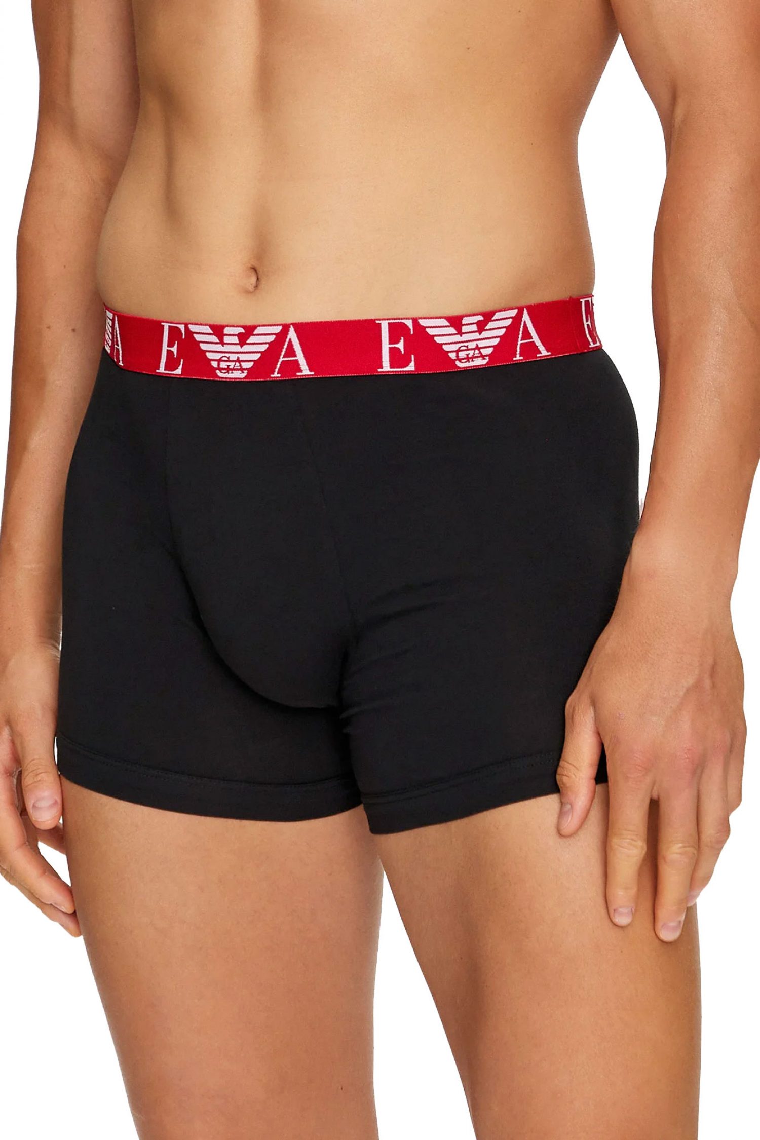 EMPORIO ARMANI ΕΣΩΡΟΥΧΑ 3PACK TRUNK COTTON STRETCH ΜΑΥΡΟ-ΚΟΚΚΙΝΟ φωτογραφία