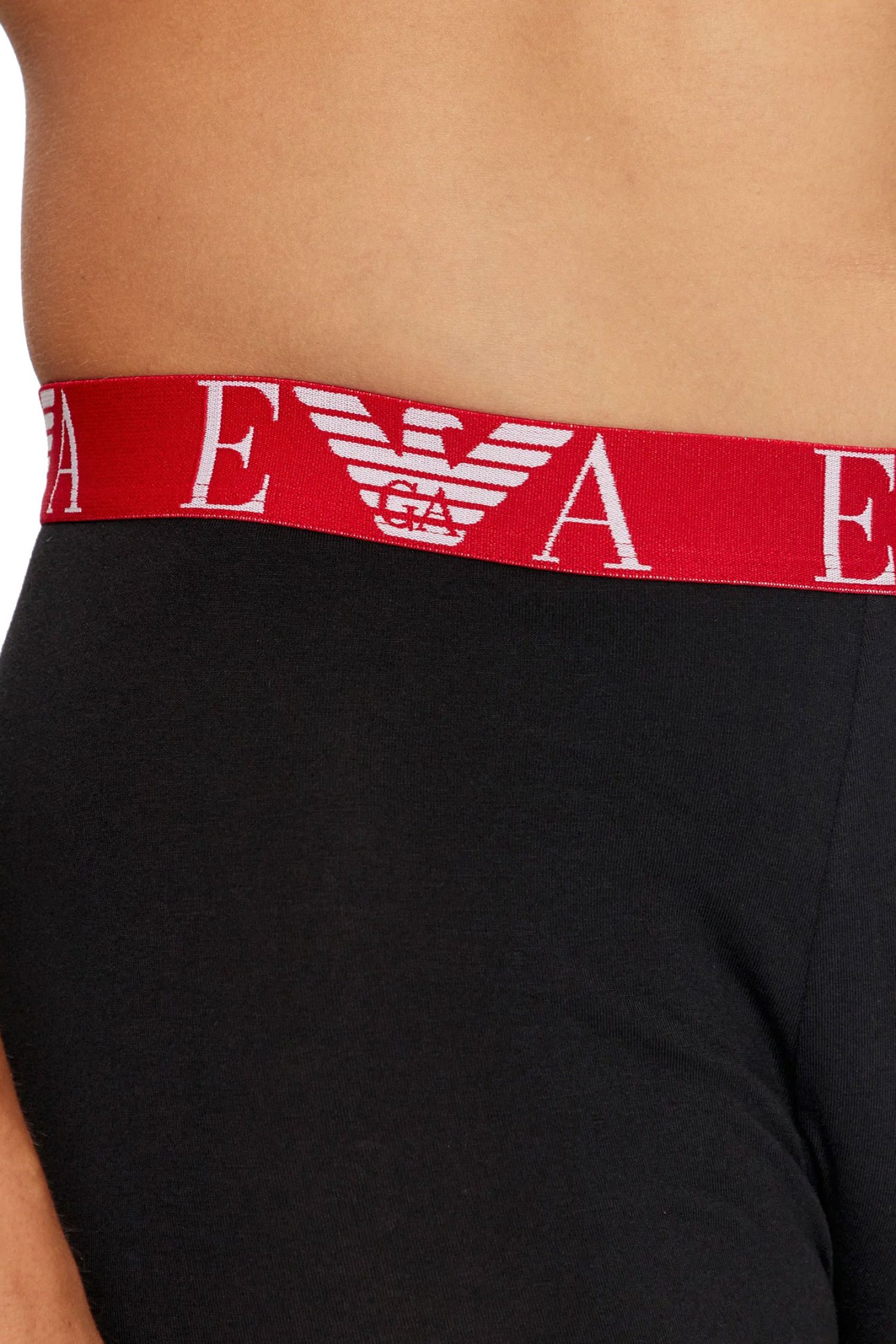 EMPORIO ARMANI ΕΣΩΡΟΥΧΑ 3PACK TRUNK COTTON STRETCH ΜΑΥΡΟ-ΚΟΚΚΙΝΟ φωτογραφία