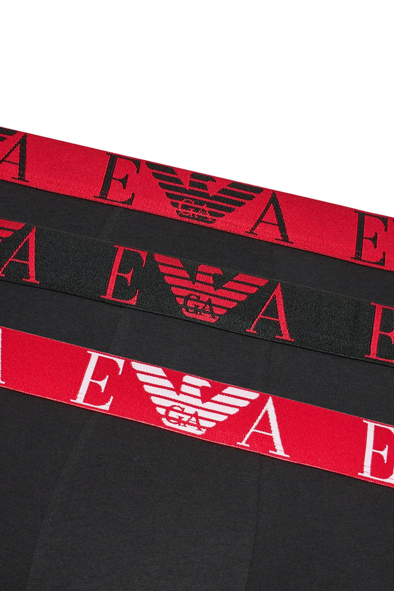 EMPORIO ARMANI ΕΣΩΡΟΥΧΑ 3PACK TRUNK COTTON STRETCH ΜΑΥΡΟ-ΚΟΚΚΙΝΟ φωτογραφία