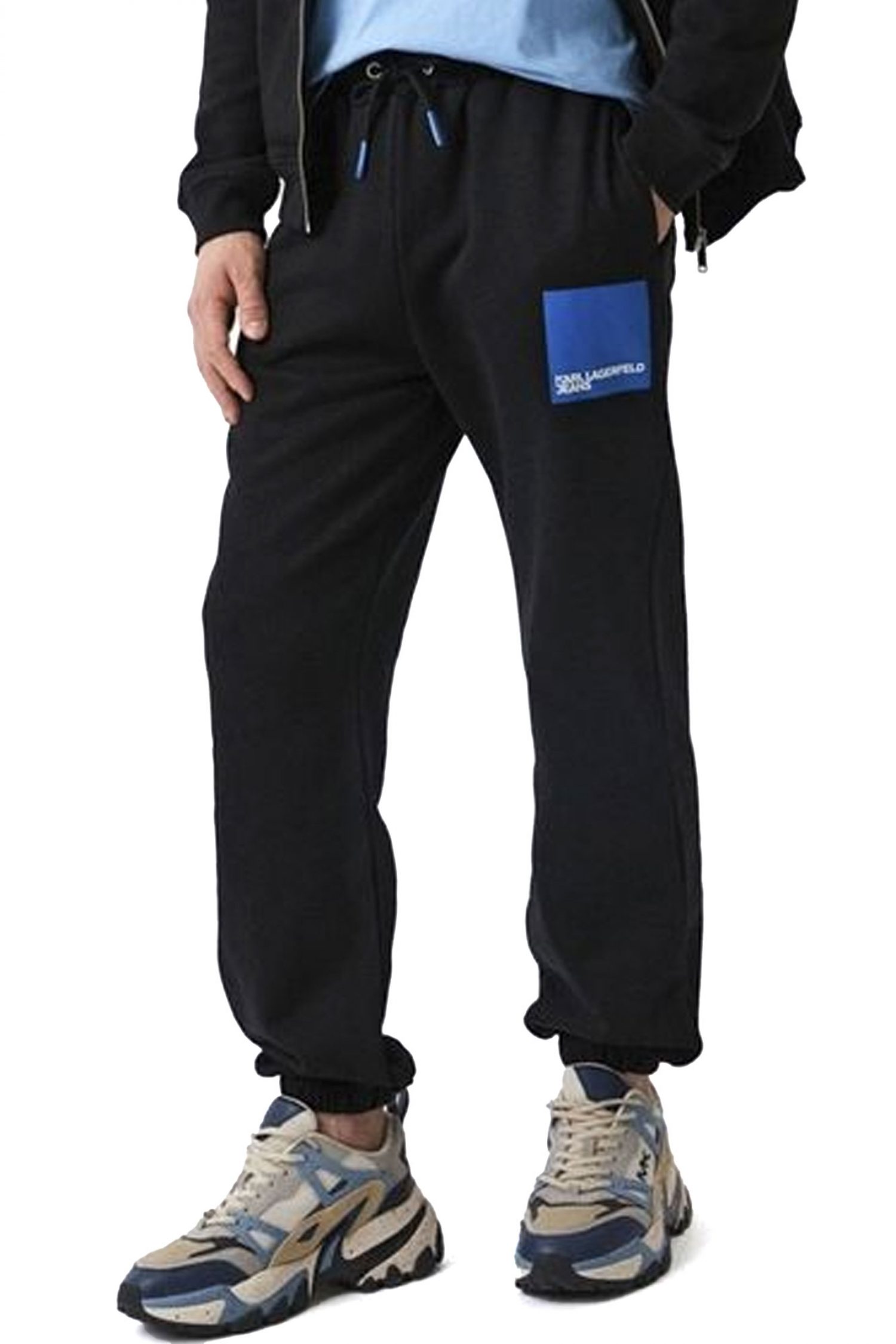 KARL LAGERFELD JEANS ΠΑΝΤΕΛΟΝΙ ΦΟΡΜΑ LOGO RELAXED SWEATPANT ΜΑΥΡΟ φωτογραφία