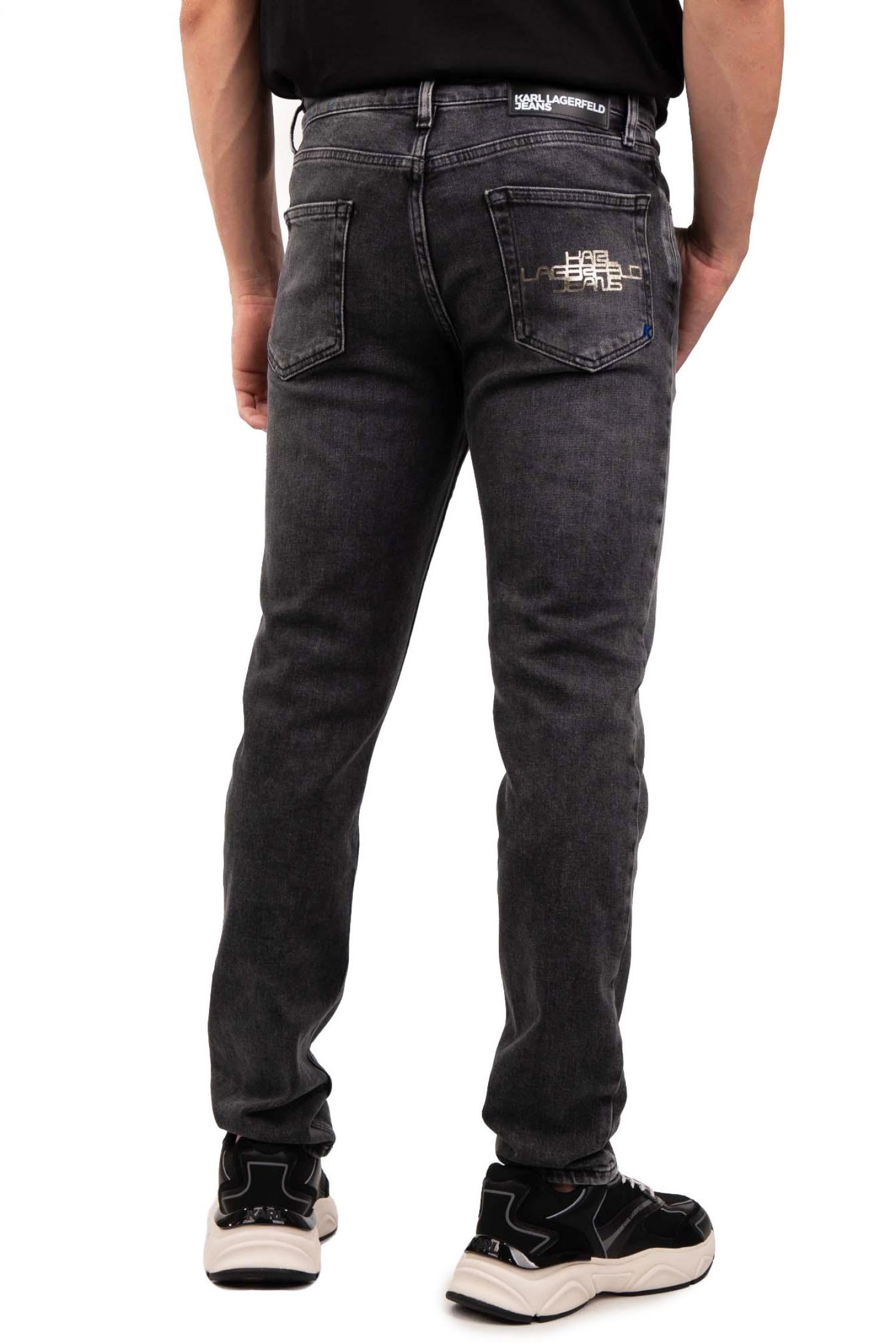 KARL LAGERFELD JEANS ΠΑΝΤΕΛΟΝΙ JEANS KLJ SLIM LOGO DENIM ΓΚΡΙ