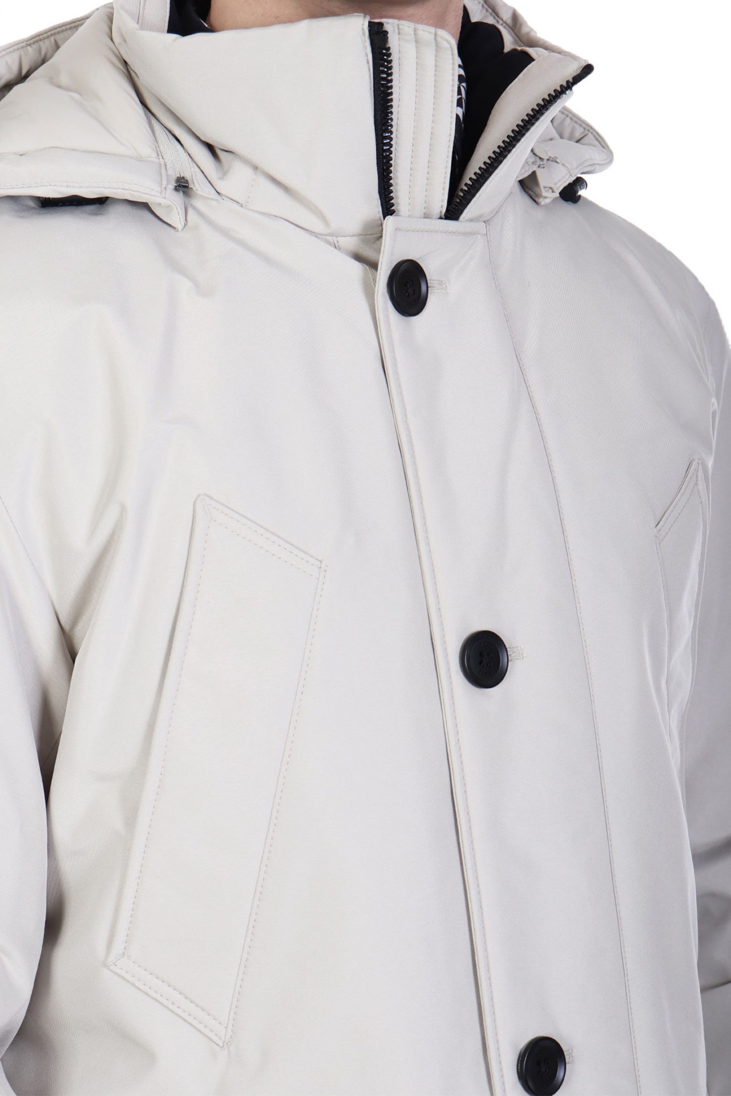 BOSS CASUAL ΜΠΟΥΦΑΝ JACKET ΑΠΟΣΠΩΜΕΝΗ ΚΟΥΚΟΥΛΑ OSIASS ΜΠΕΖ