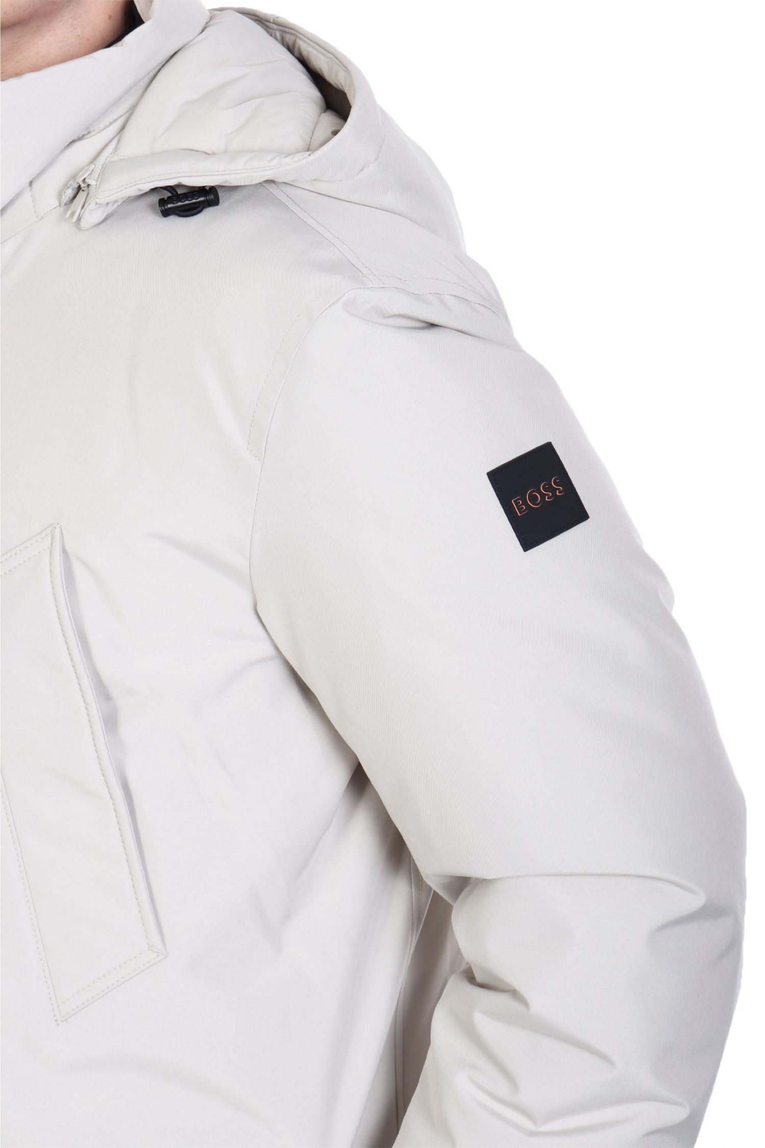 BOSS CASUAL ΜΠΟΥΦΑΝ JACKET ΑΠΟΣΠΩΜΕΝΗ ΚΟΥΚΟΥΛΑ OSIASS ΜΠΕΖ