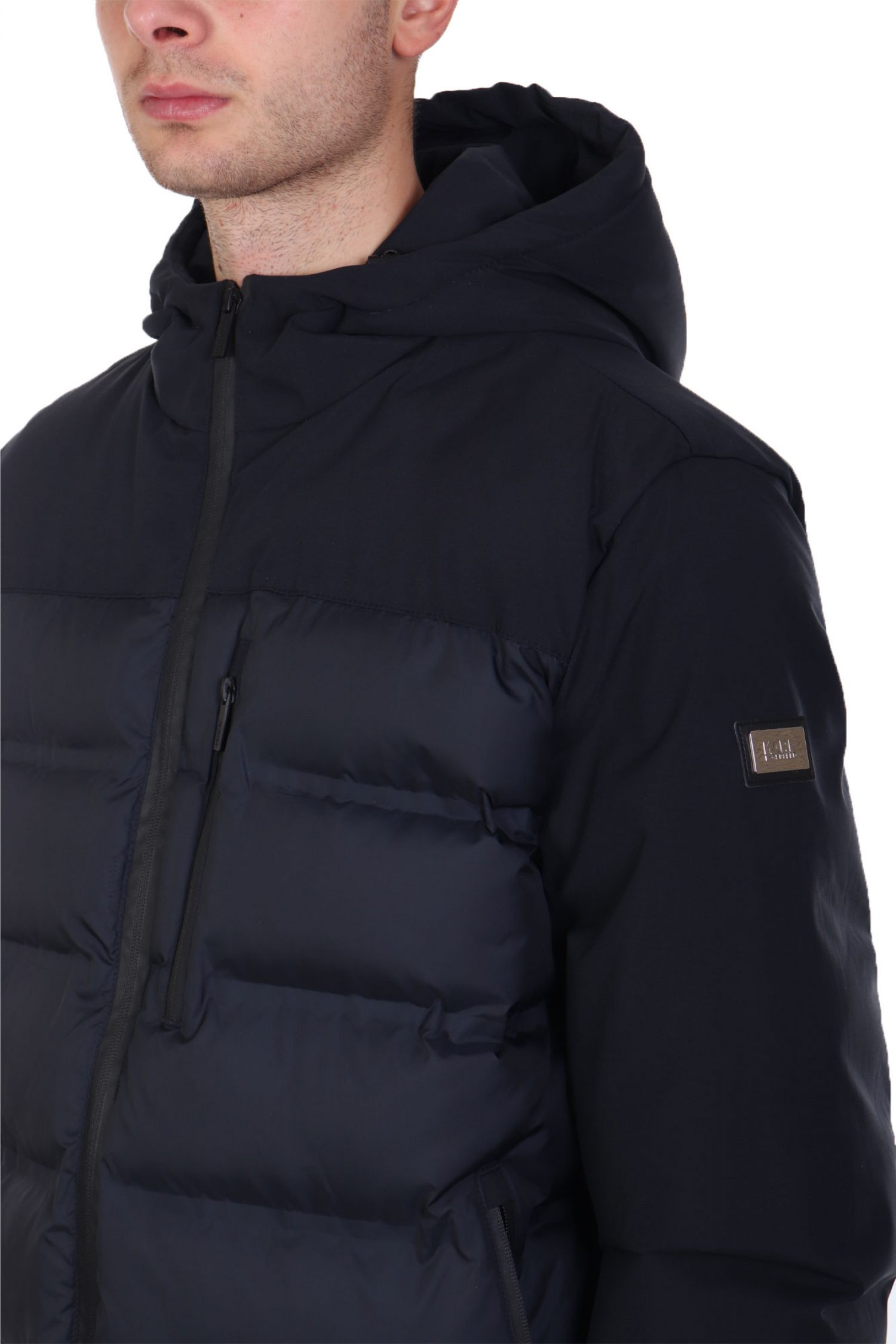 KARL LAGERFELD ΜΠΟΥΦΑΝ HOODED JACKET ΜΠΛΕ