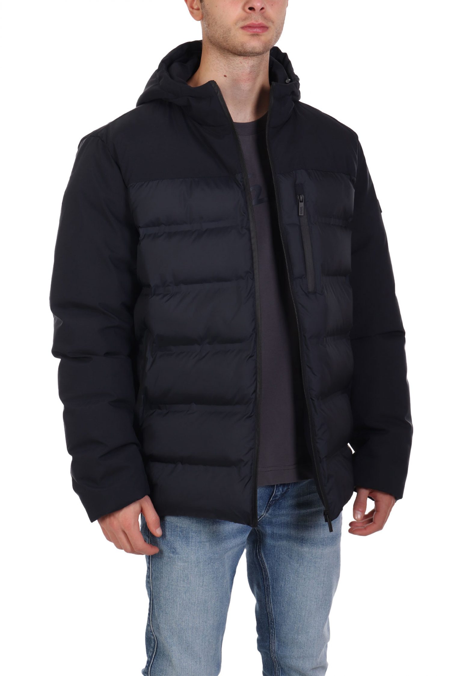 KARL LAGERFELD ΜΠΟΥΦΑΝ HOODED JACKET ΜΠΛΕ