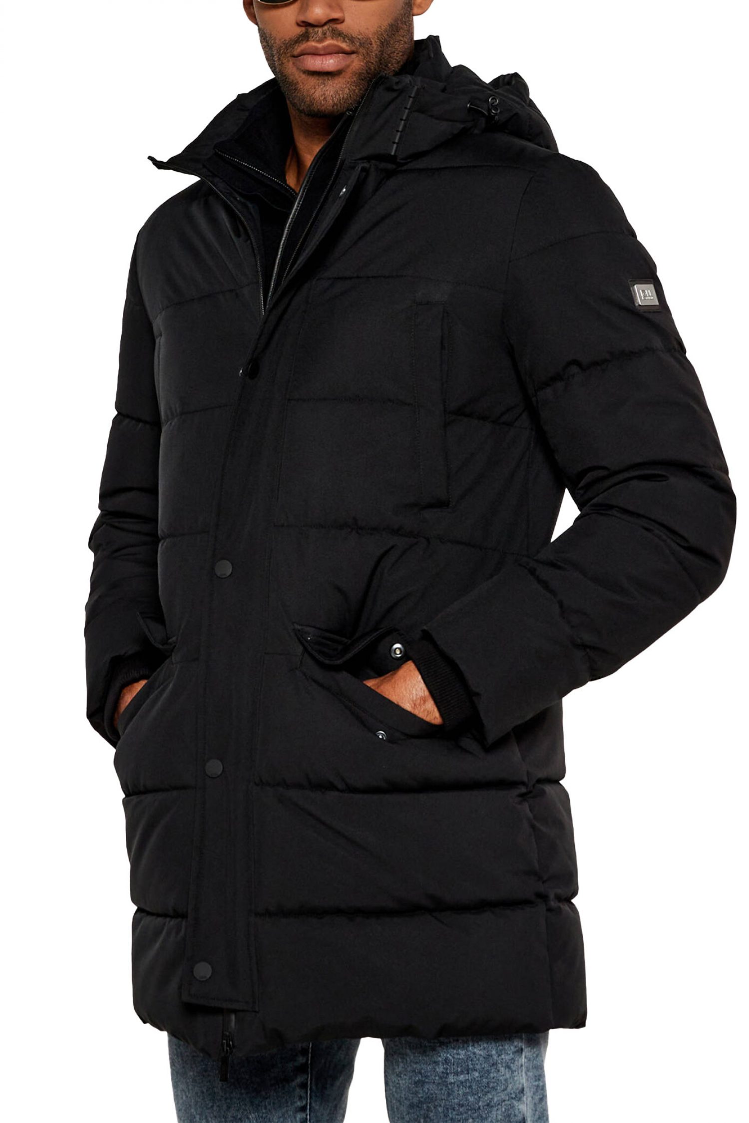 KARL LAGERFELD ΜΠΟΥΦΑΝ HOODED PARKA ΜΑΥΡΟ