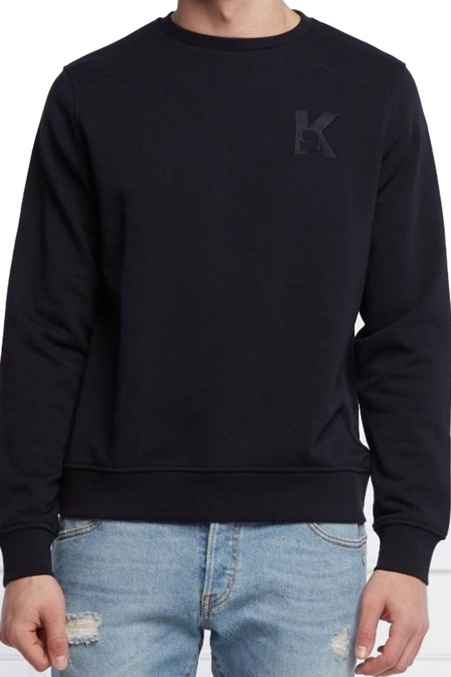 KARL LAGERFELD ΦΟΥΤΕΡ CREWNECK LOGO ΜΑΥΡΟ