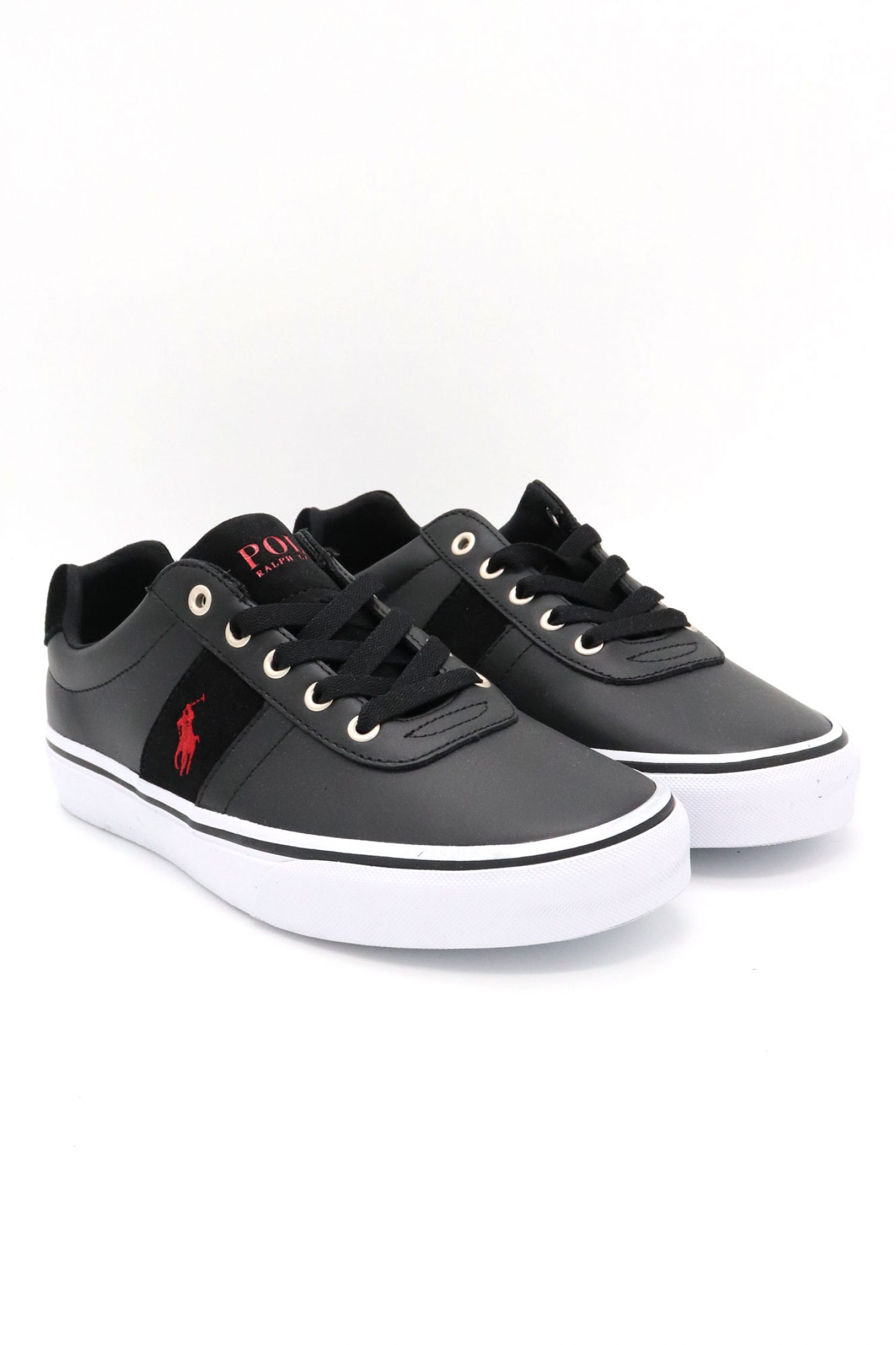 RALPH LAUREN ΠΑΠΟΥΤΣΙΑ SNEAKERS HANFORD II-SK-LTL ΜΑΥΡΟ-ΚΟΚΚΙΝΟ φωτογραφία