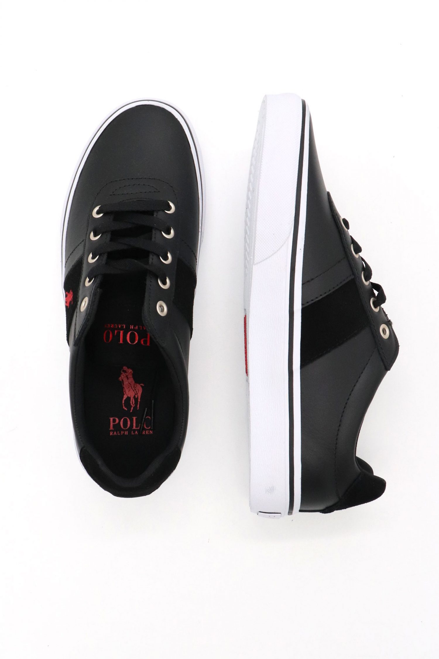 RALPH LAUREN ΠΑΠΟΥΤΣΙΑ SNEAKERS HANFORD II-SK-LTL ΜΑΥΡΟ-ΚΟΚΚΙΝΟ φωτογραφία