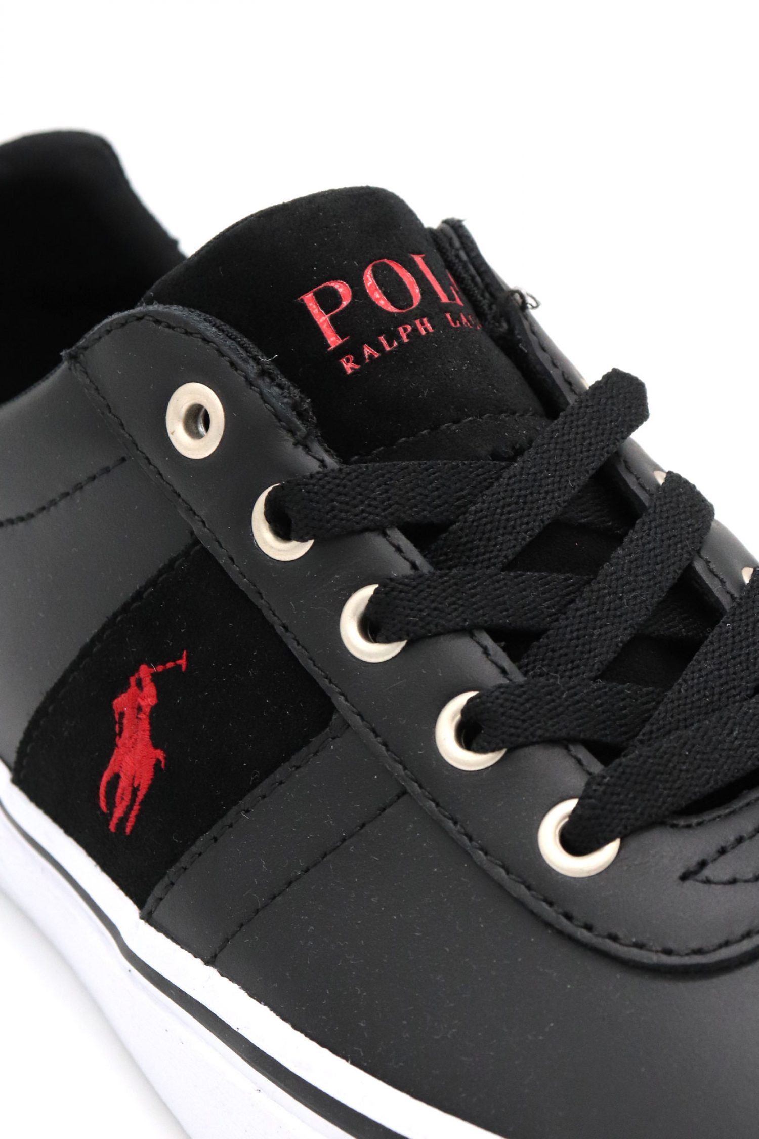 RALPH LAUREN ΠΑΠΟΥΤΣΙΑ SNEAKERS HANFORD II-SK-LTL ΜΑΥΡΟ-ΚΟΚΚΙΝΟ φωτογραφία