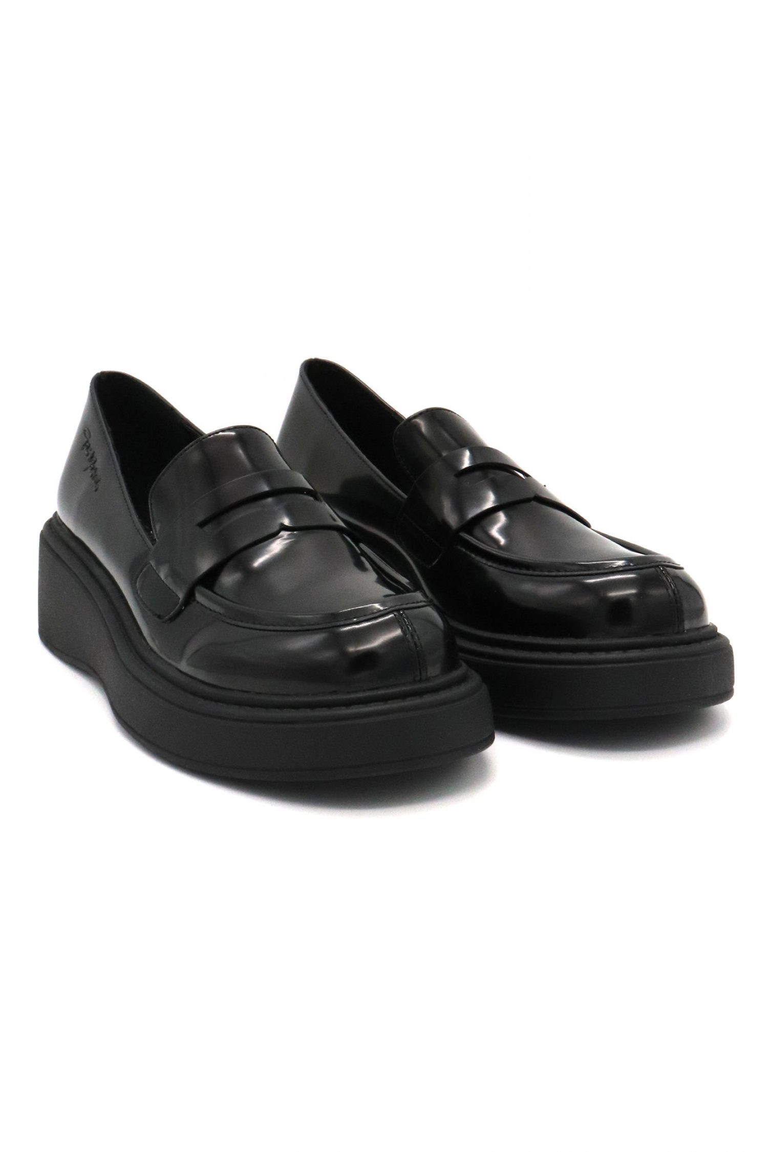 GAI MATTIOLO ΠΑΠΟΥΤΣΙΑ ΜΟΚΑΣΙΝΙΑ LOGO ΜΑΥΡΟ