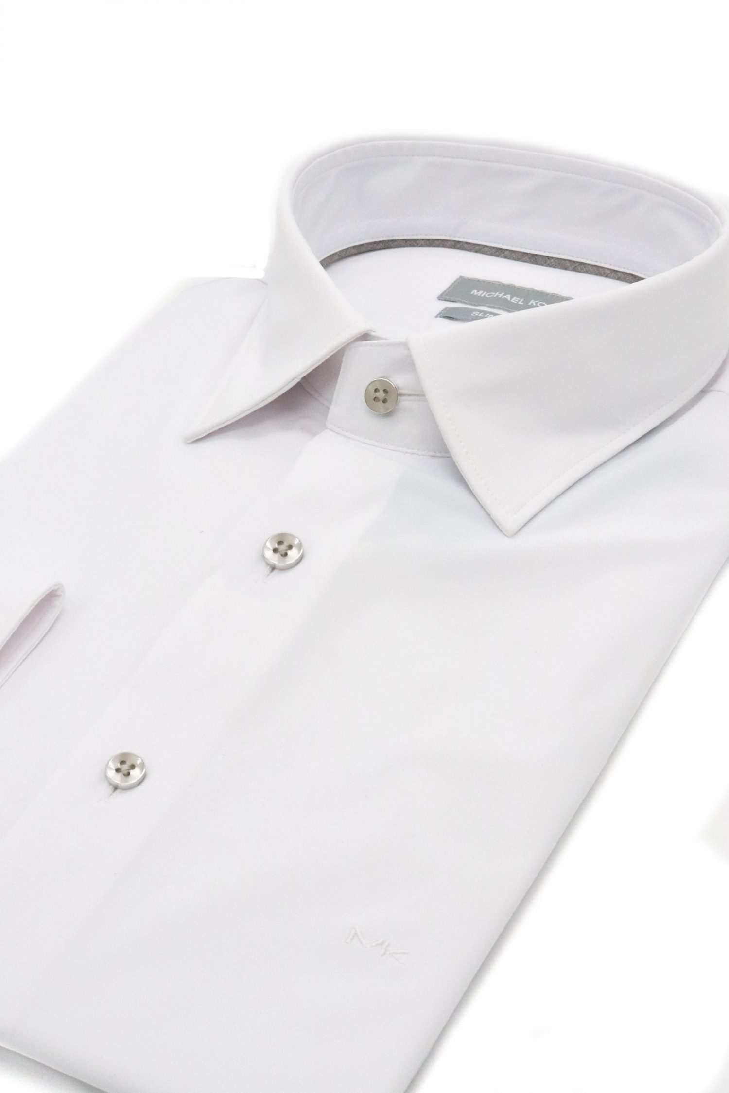 MICHAEL KORS ΠΟΥΚΑΜΙΣΟ SLIM FIT PERFORMANCE STRETCH ΛΕΥΚΟ φωτογραφία